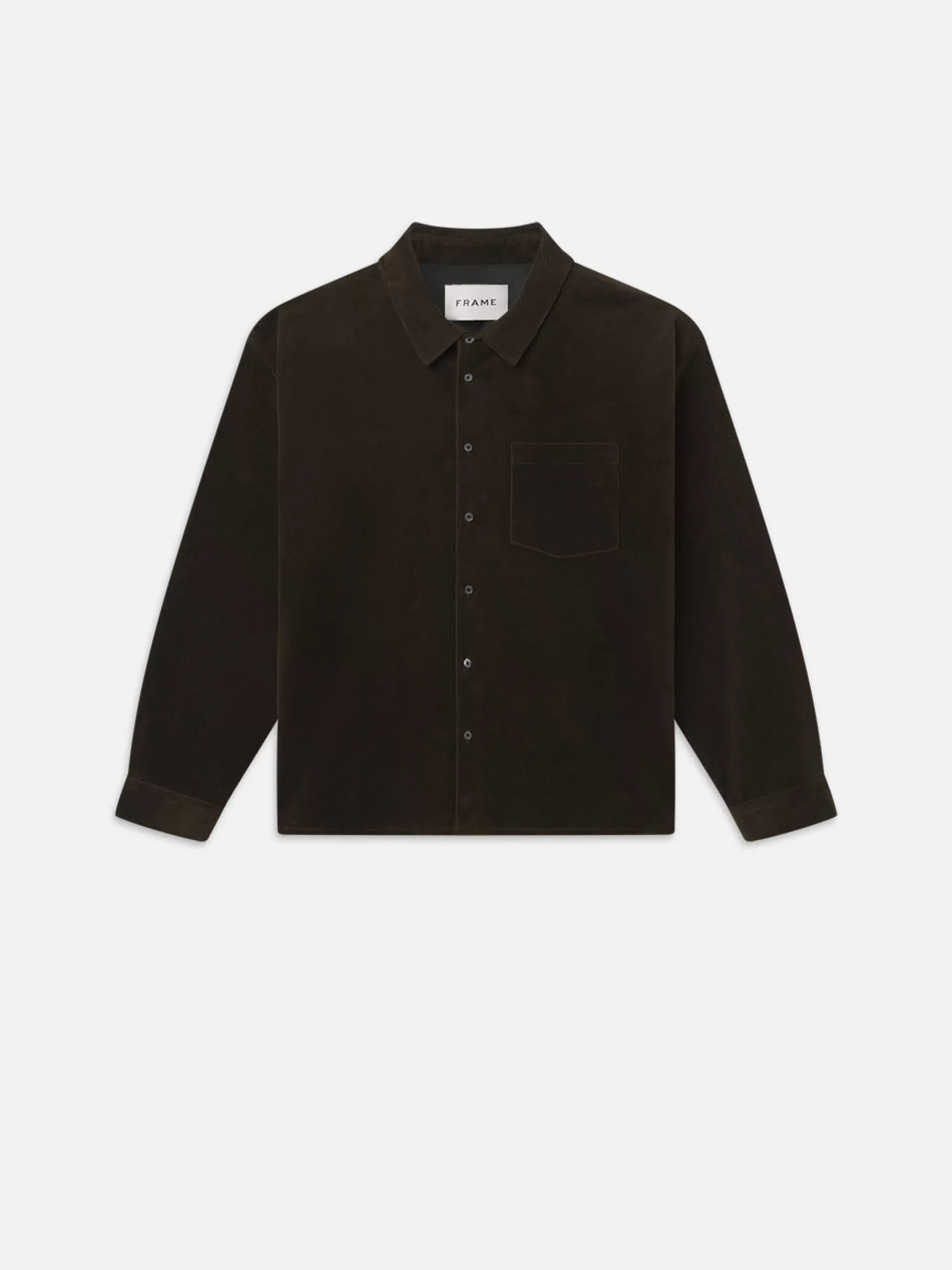 Jackets & Coats | Shirts*FRAME Relaxed Corduroy Overshirt in Dark Olive Darkolive