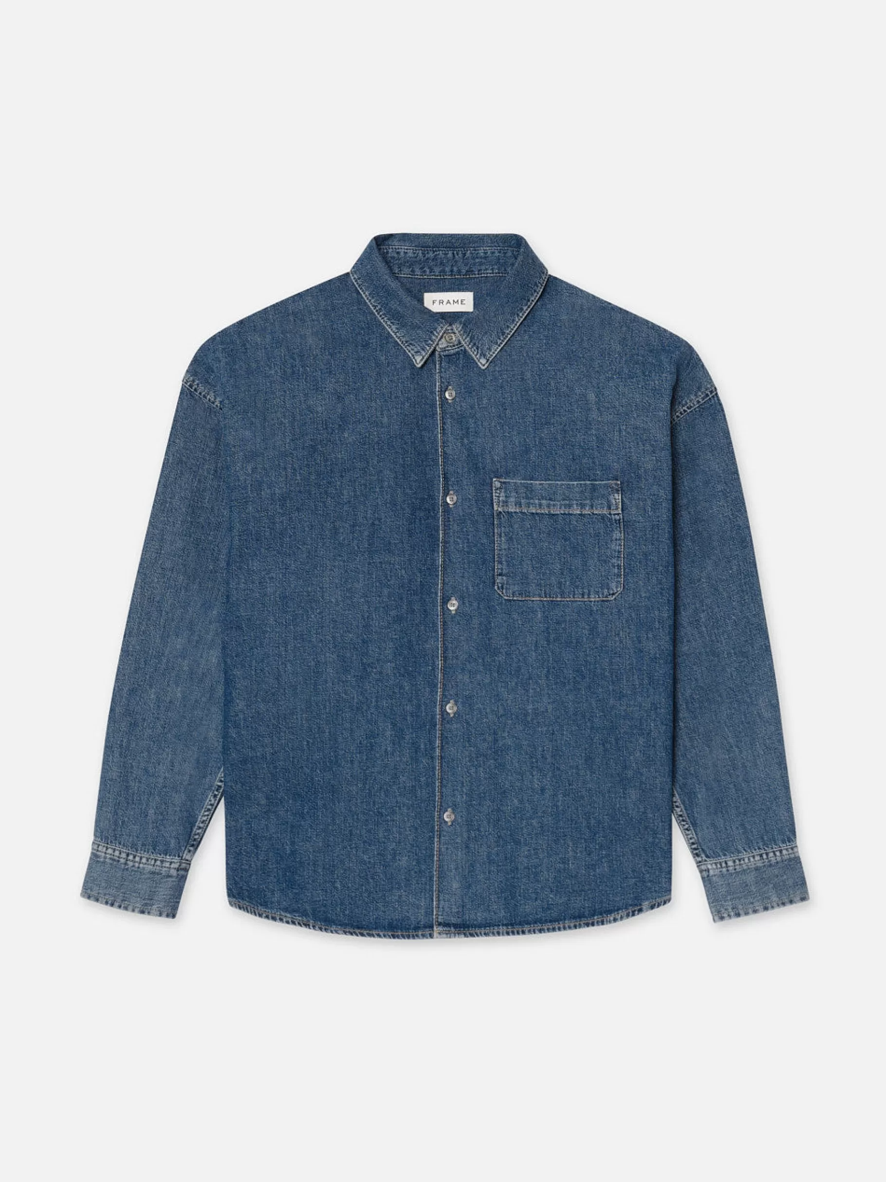 Denim Shirts | Shirts*FRAME Relaxed Denim Shirt in Dark Ocean Darkocean