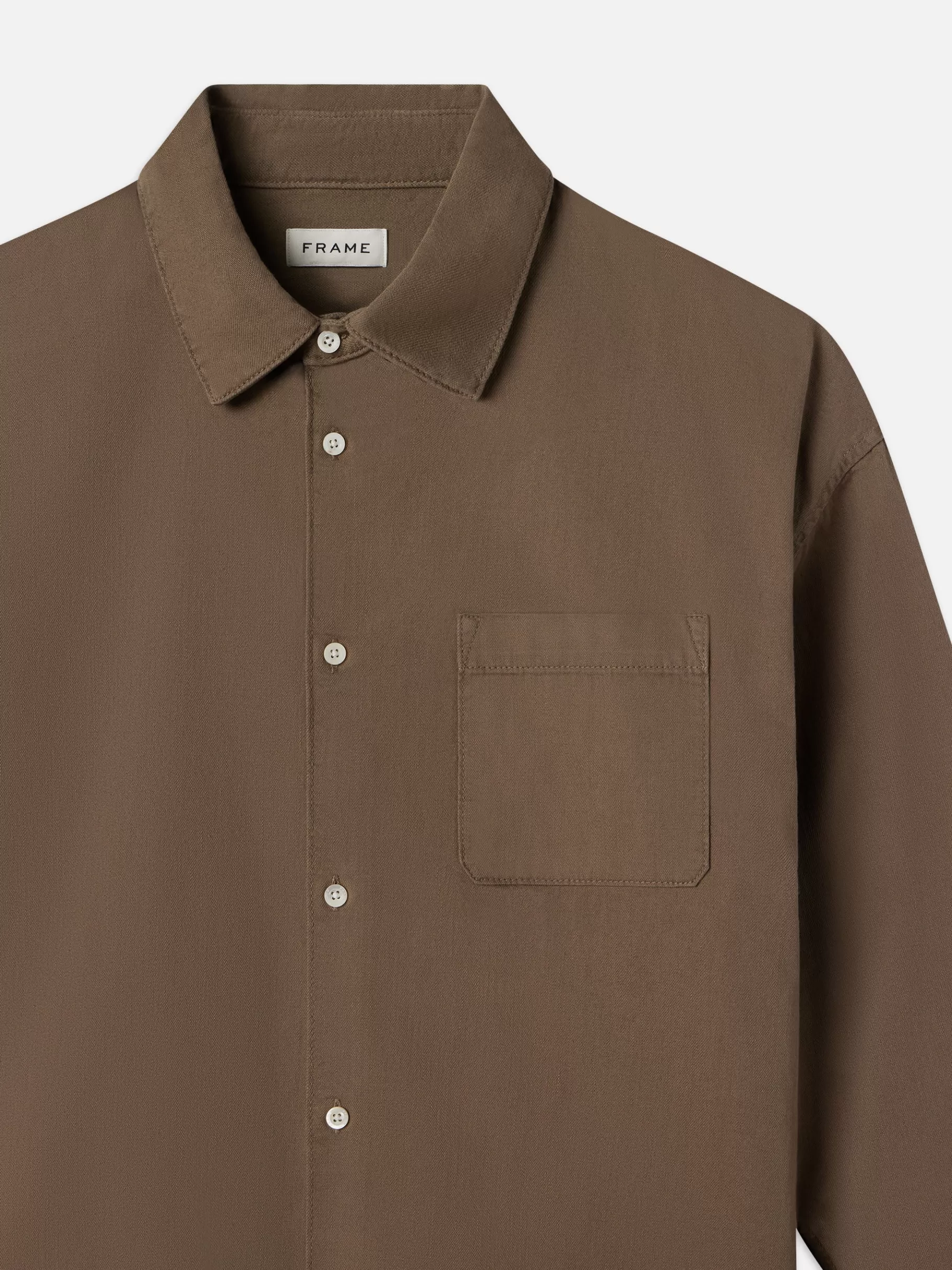 Denim Shirts | Shirts*FRAME Relaxed Denim Shirt in Taupe