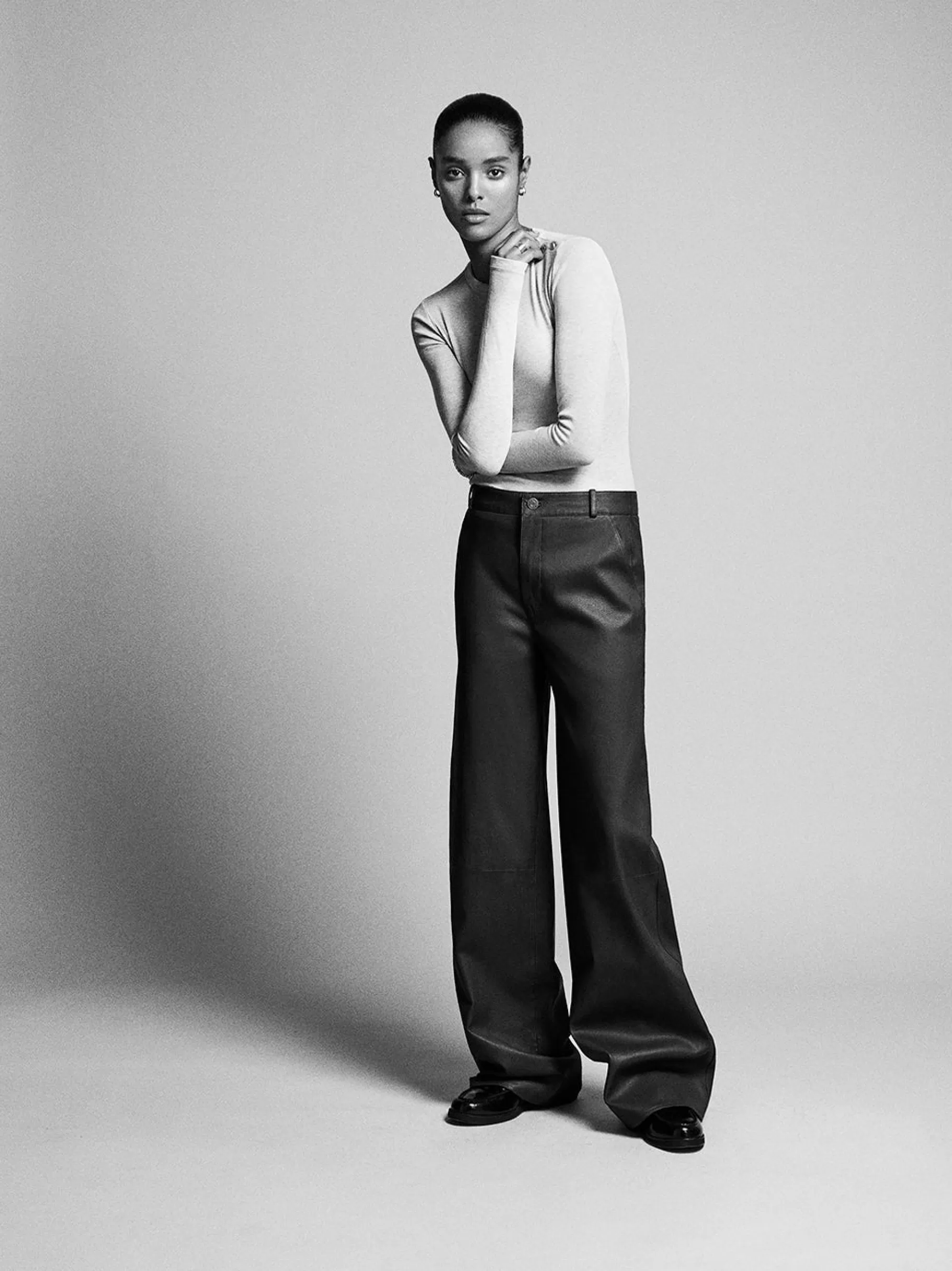 Leather & Suede | Pants*FRAME Relaxed Leather Trouser in Chocolate Brown Chocolatebrown