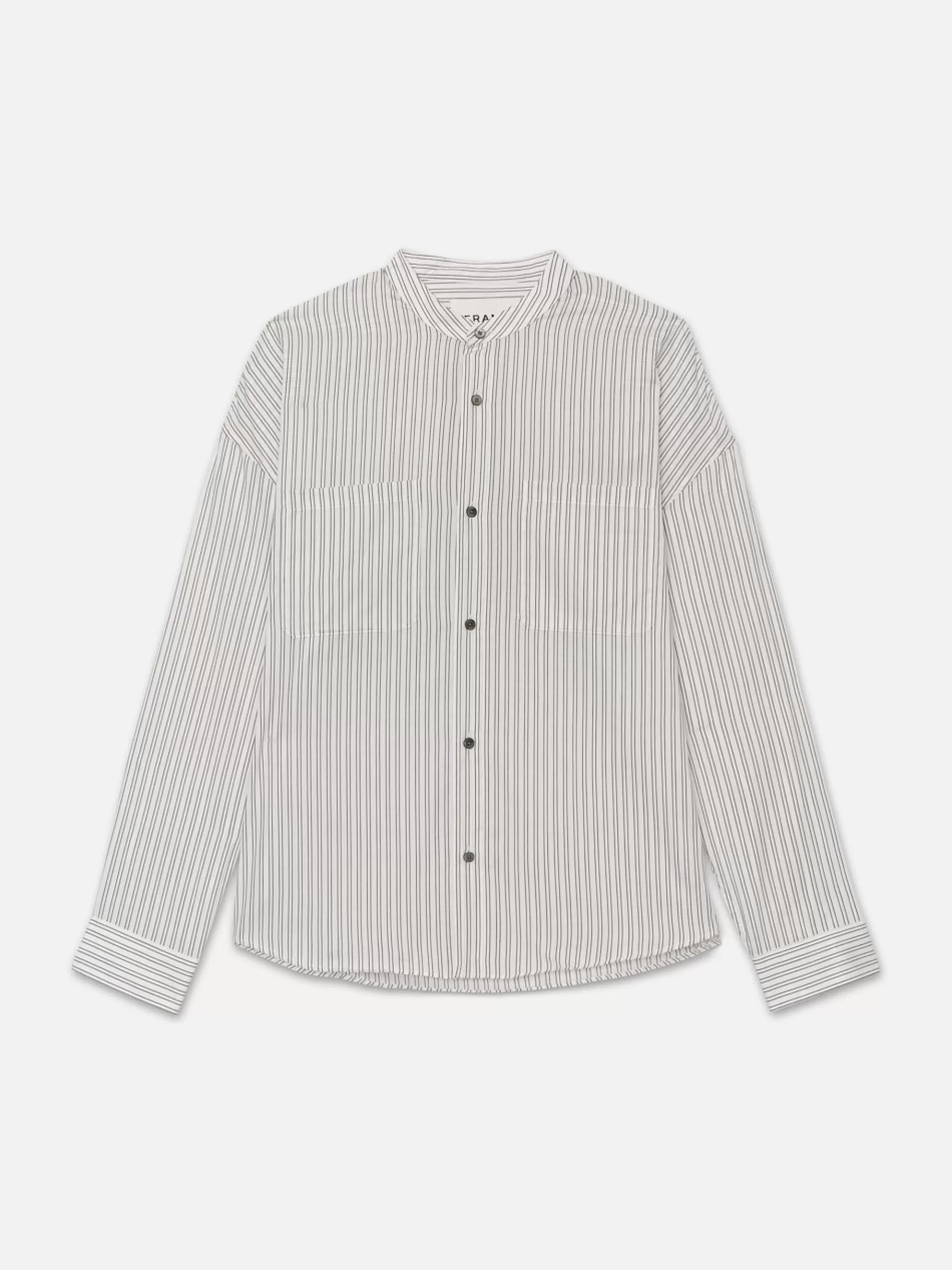 Shirts*FRAME Relaxed Striped Shirt in Black White Stripe Blackwhitestripe