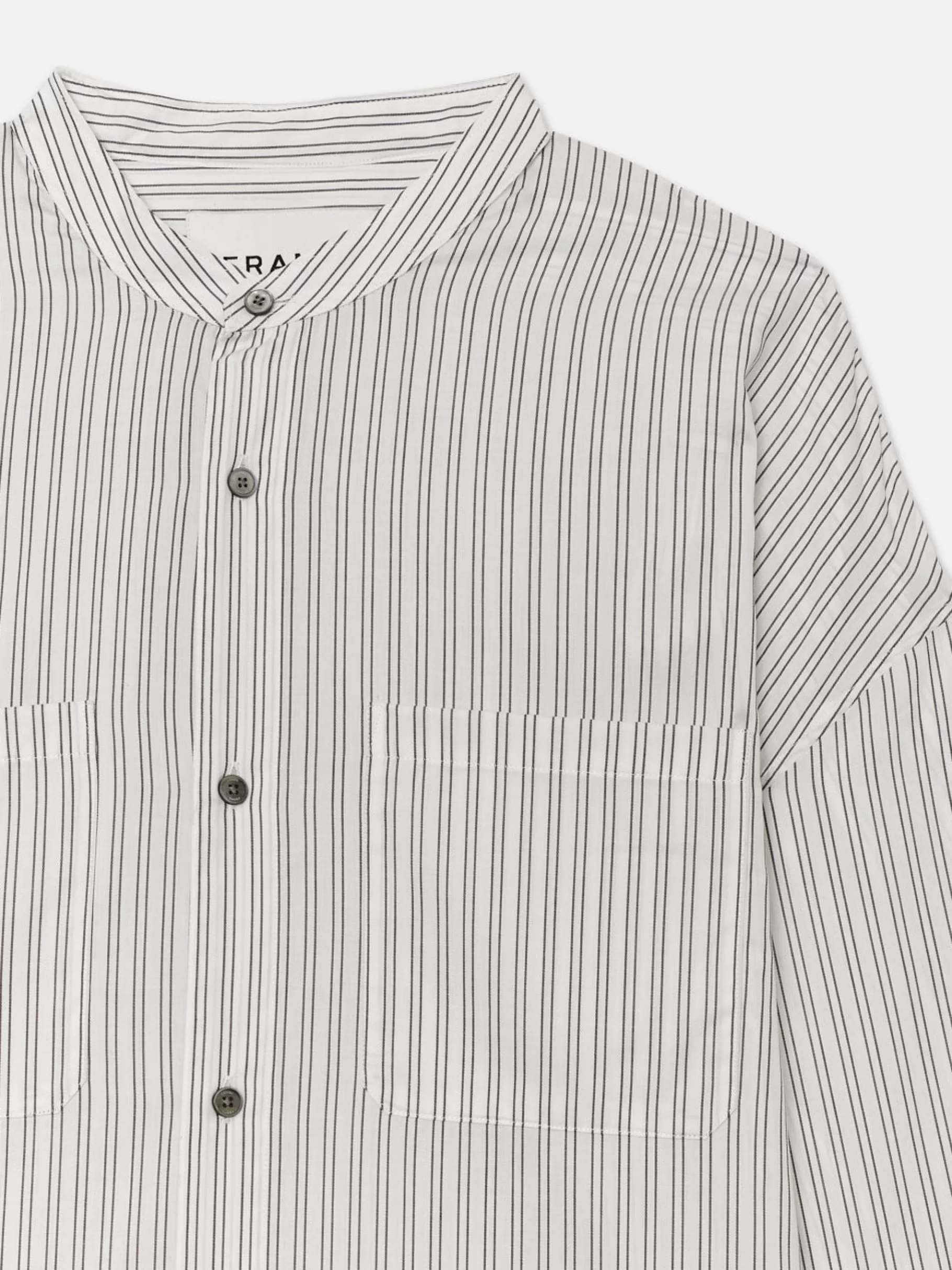 Shirts*FRAME Relaxed Striped Shirt in Black White Stripe Blackwhitestripe