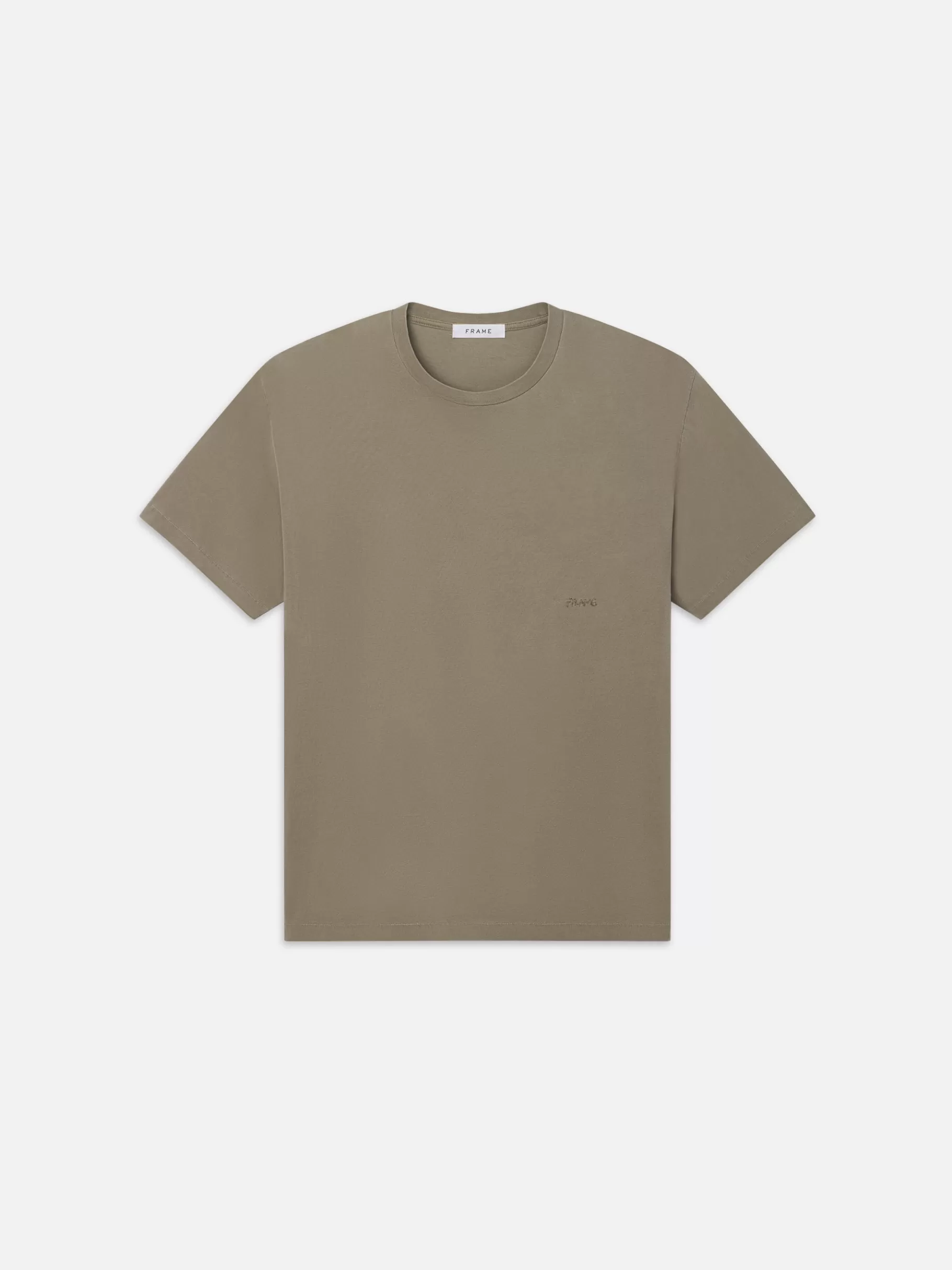 Tees & Polos*FRAME Relaxed Tee in Light Olive Lightolive