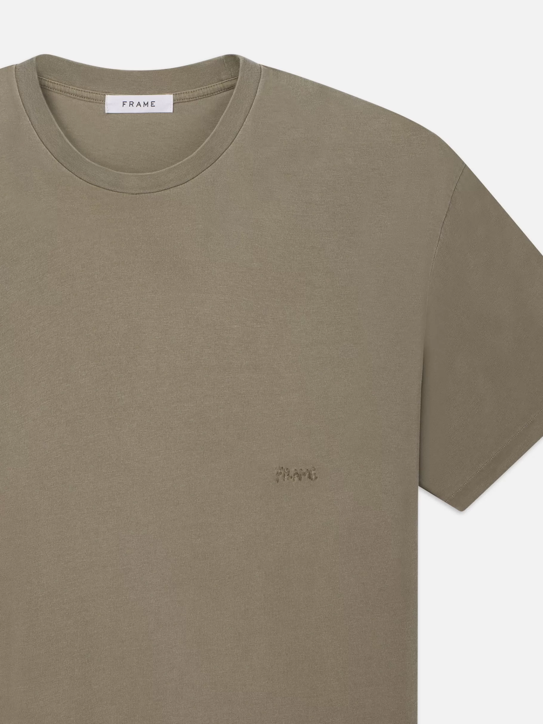Tees & Polos*FRAME Relaxed Tee in Light Olive Lightolive
