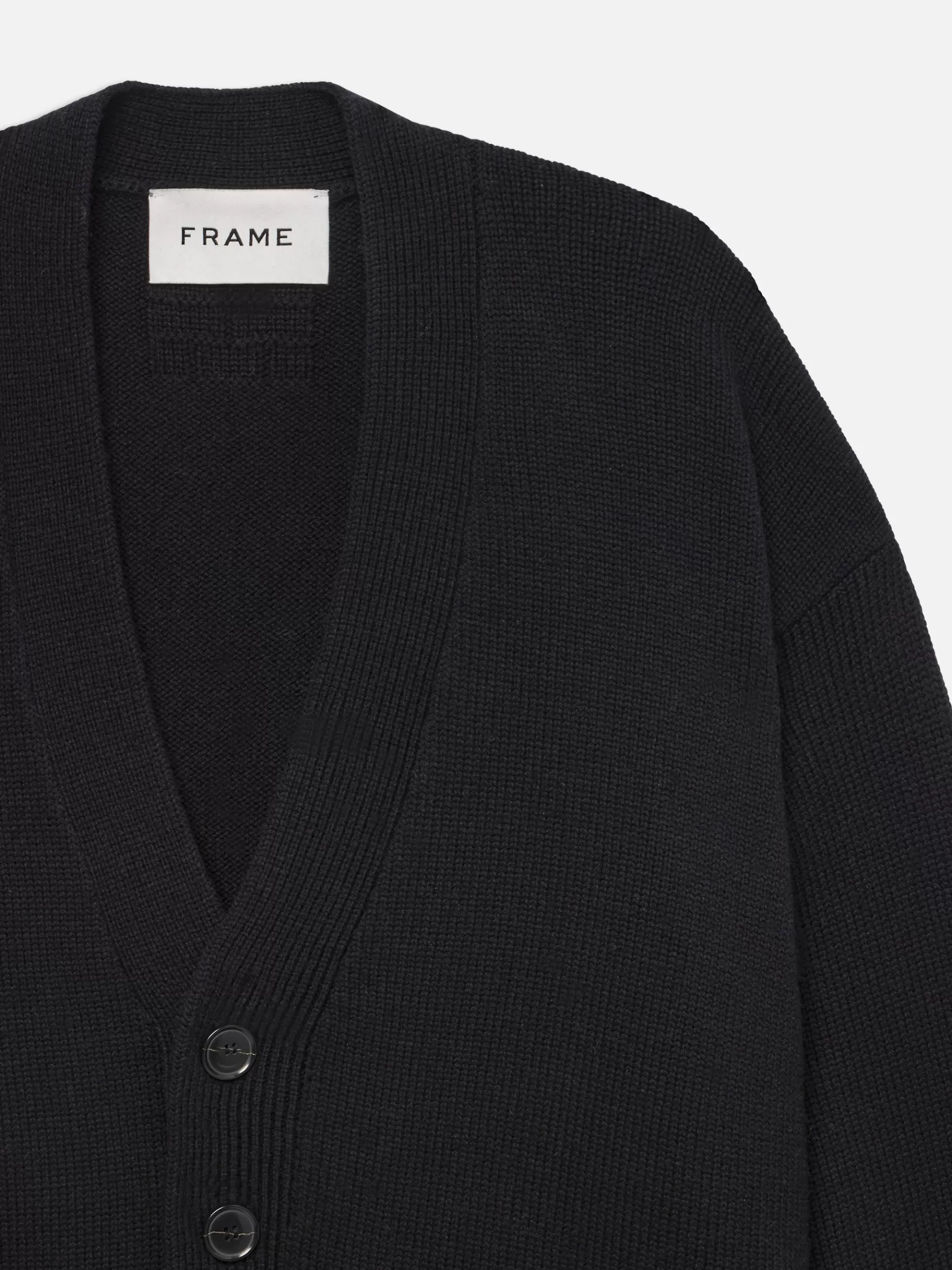 Sweaters & Hoodies*FRAME Rib Cardigan in Black
