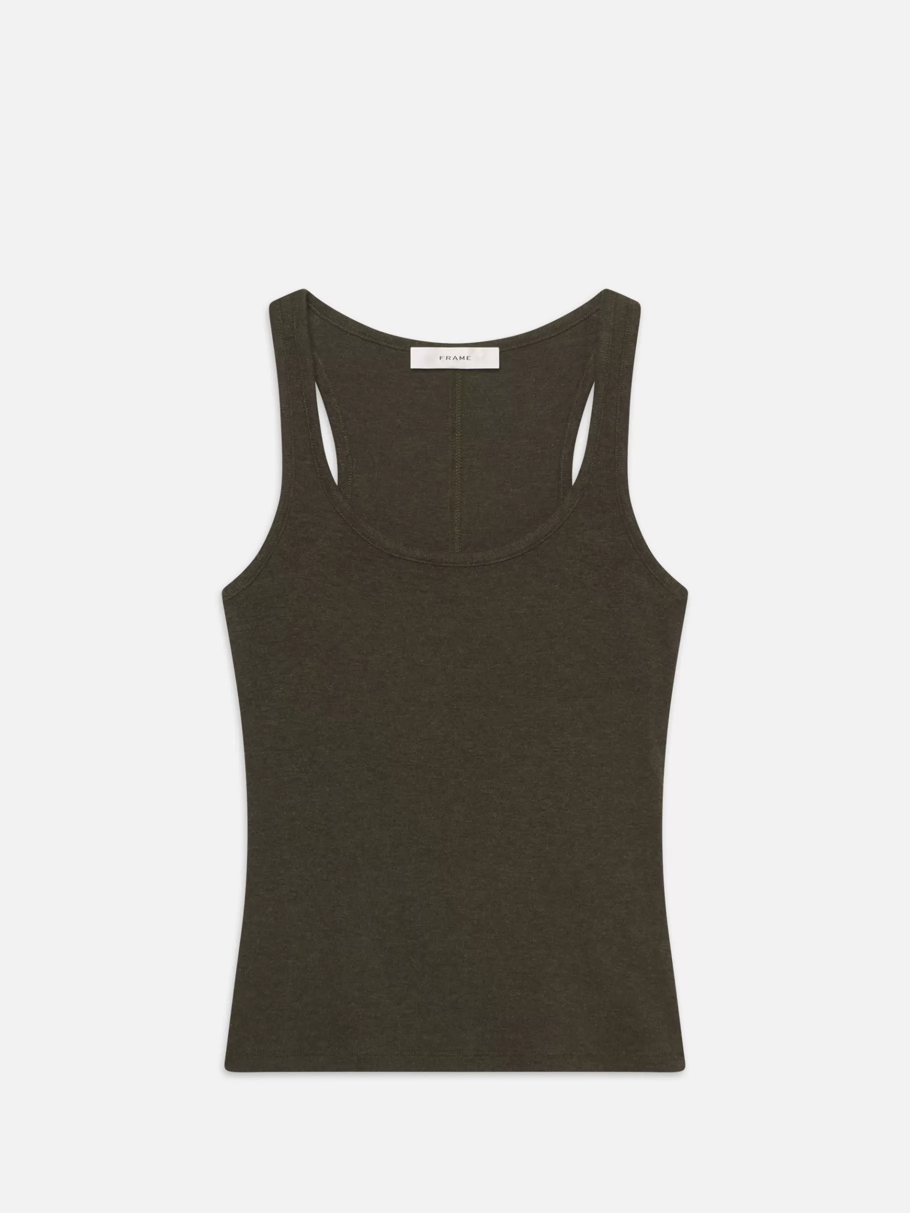Tanks & Tees*FRAME Rib Scoop Neck Tank in Rich Military Heather Richmilitaryheather