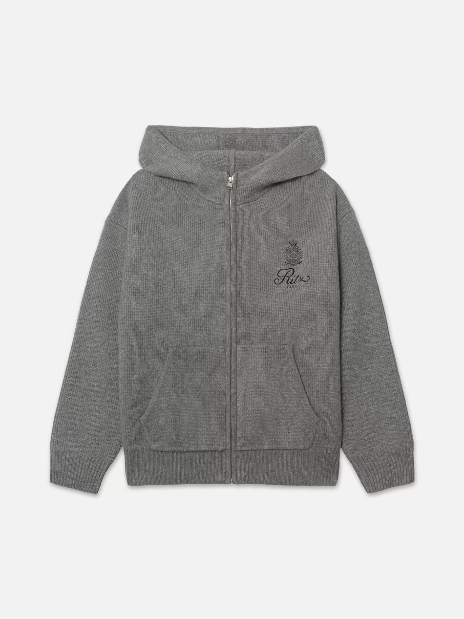 Sweaters & Hoodies*FRAME Ritz Men's Cashmere Full Zip Hoodie in Warm Gray Warmgray