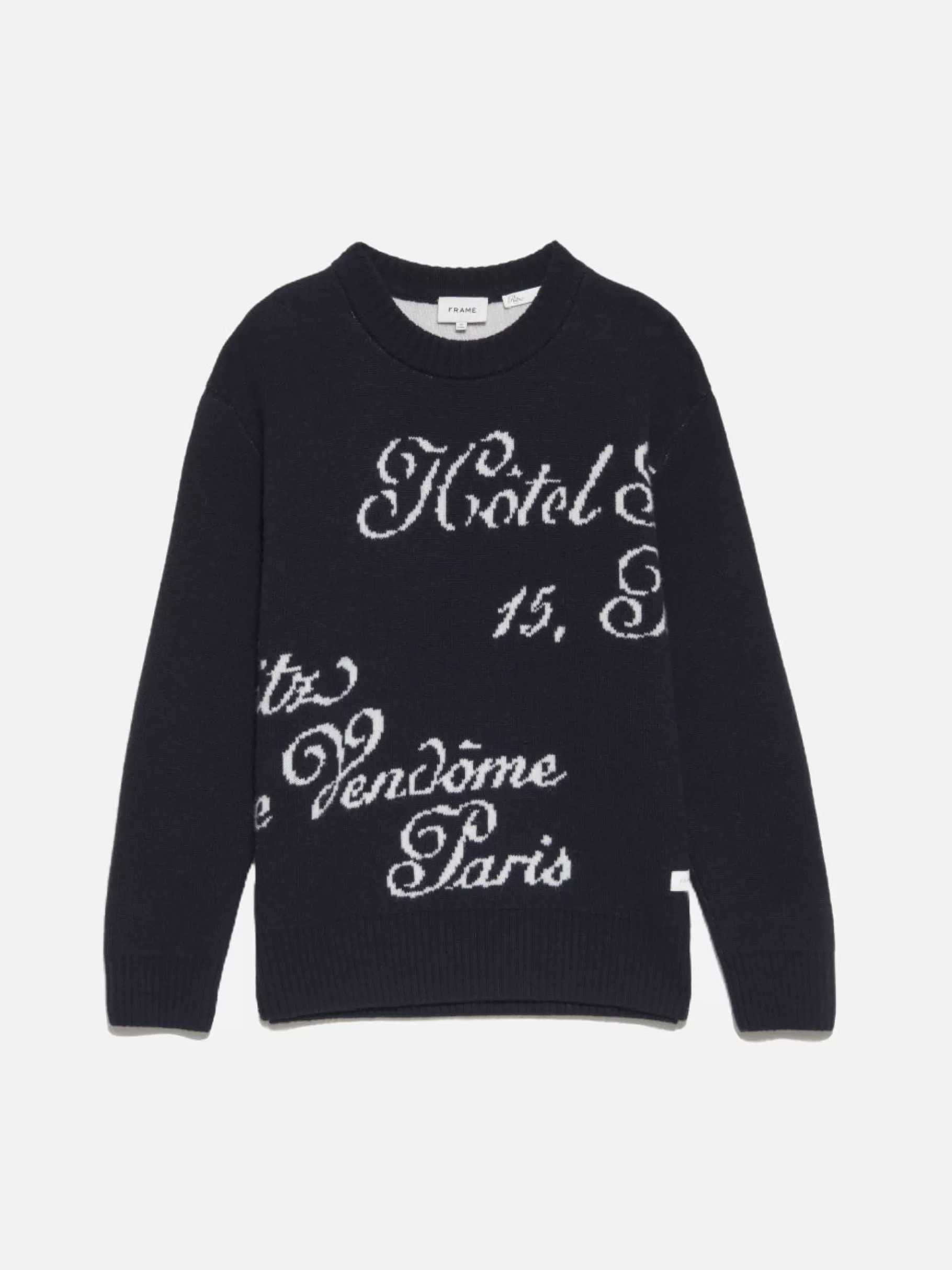 Sweaters & Hoodies*FRAME Ritz Mens Crew Sweater in Navy Multi Navymulti