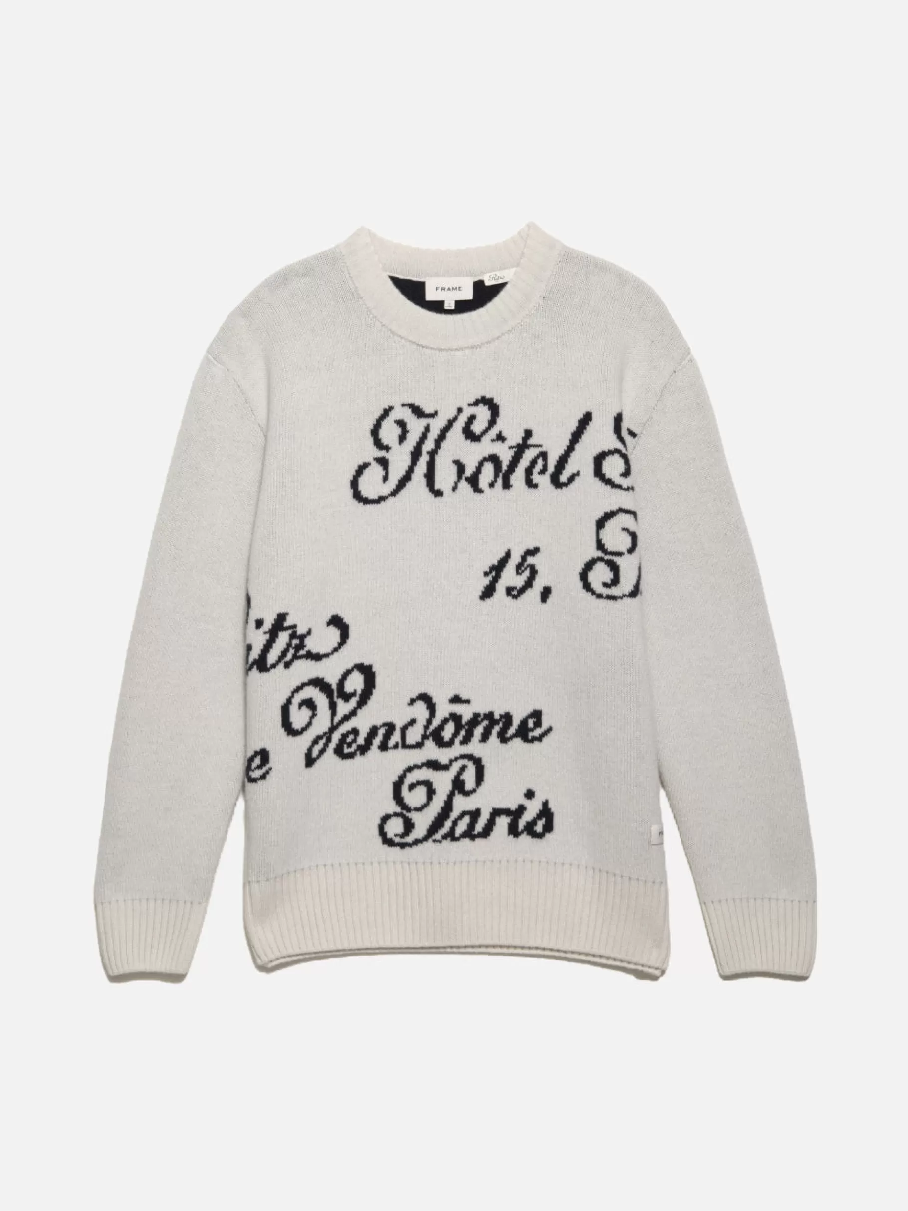 Sweaters & Hoodies*FRAME Ritz Men's Crew Sweater in Off White Multi Offwhitemulti