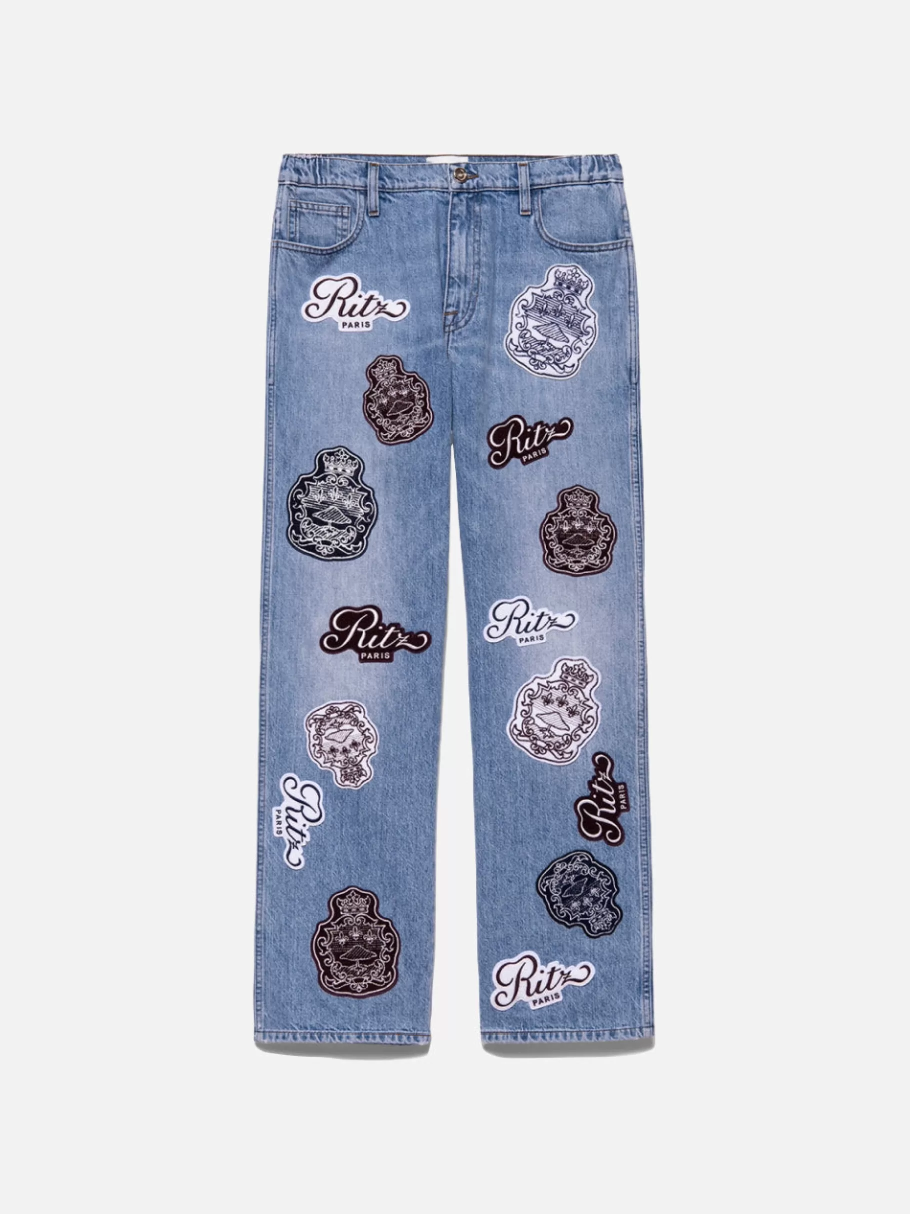 Wide Leg*FRAME Ritz Men's Wide Leg Jean in Saint-rustique