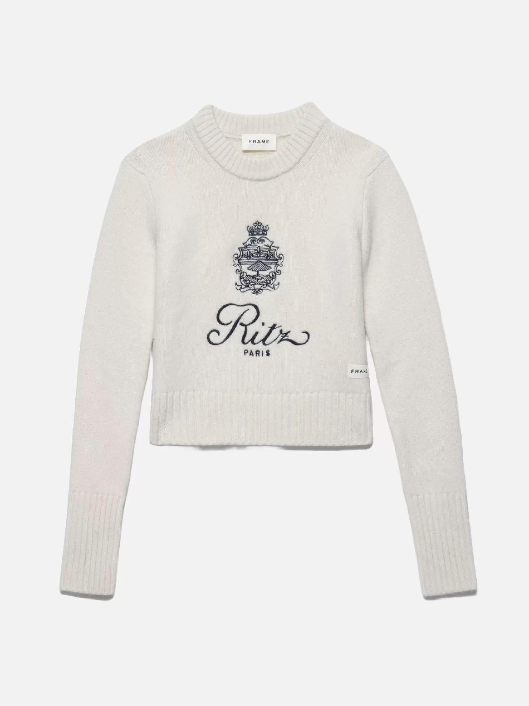 Sweaters*FRAME Ritz Women's Cashmere Sweater in Off White Offwhite