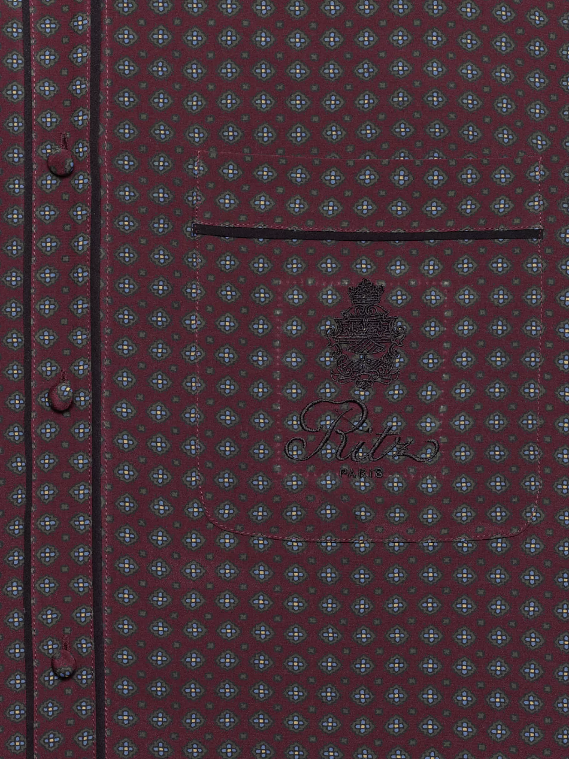 Tops & Blouses*FRAME Ritz Women's Pajama Shirt in Bordeaux Multi Bordeauxmulti