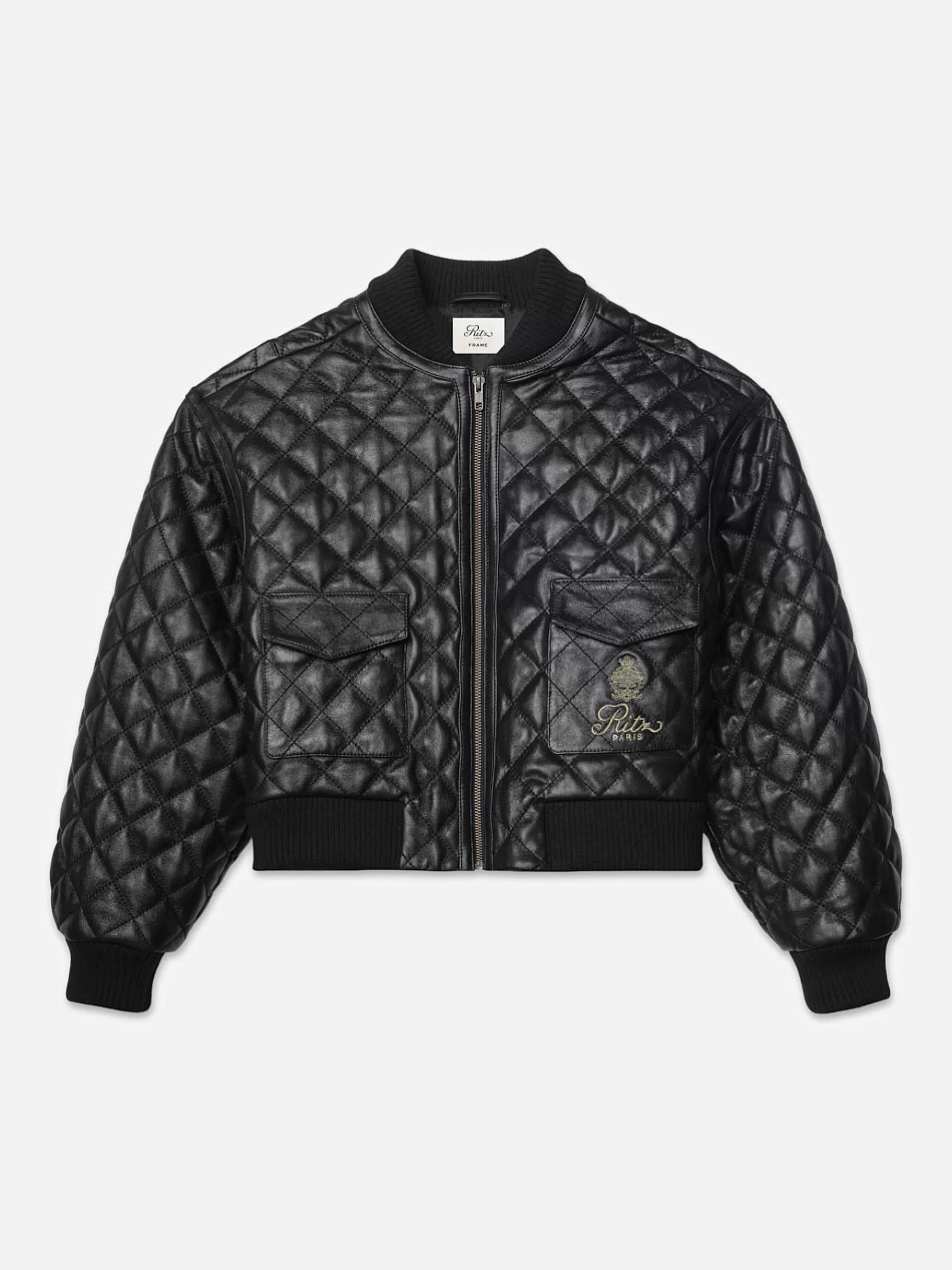 Leather & Suede | Jackets & Coats*FRAME Ritz Women's Quilted Leather Bomber in Black