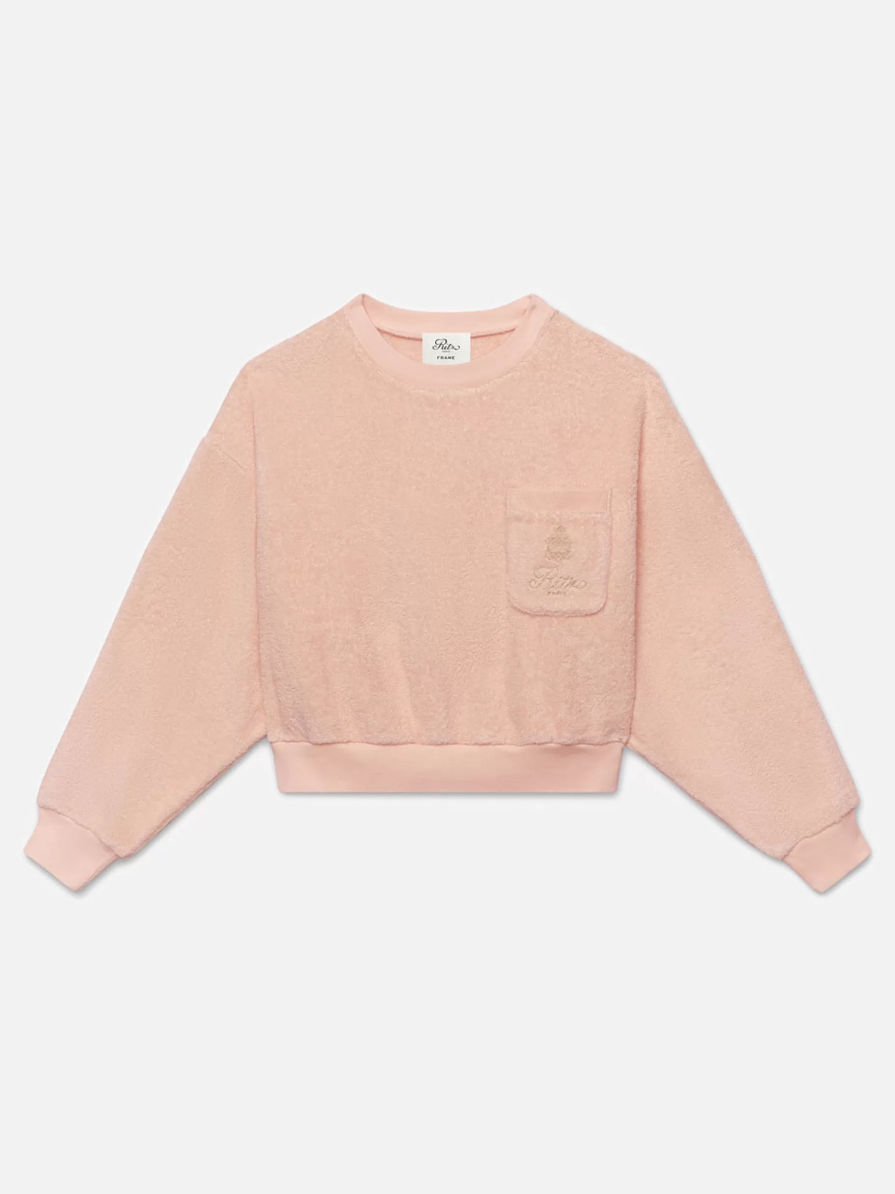 Sweaters*FRAME Ritz Women's Terry Cropped Sweatshirt in Ritz Pink Ritzpink