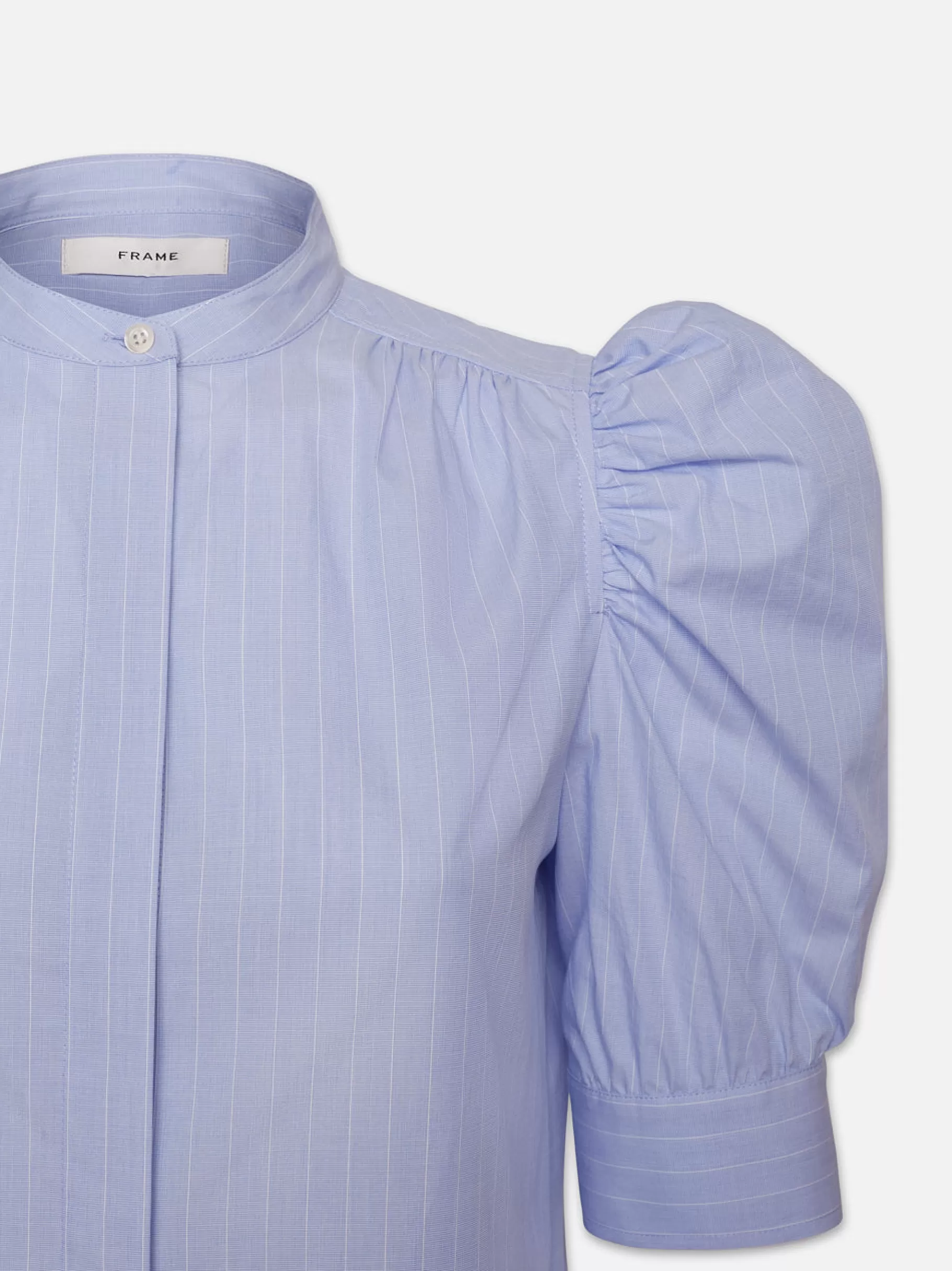 Tops & Blouses*FRAME Ruched Puff Sleeve Shirt in Chambray Blue Chambrayblue