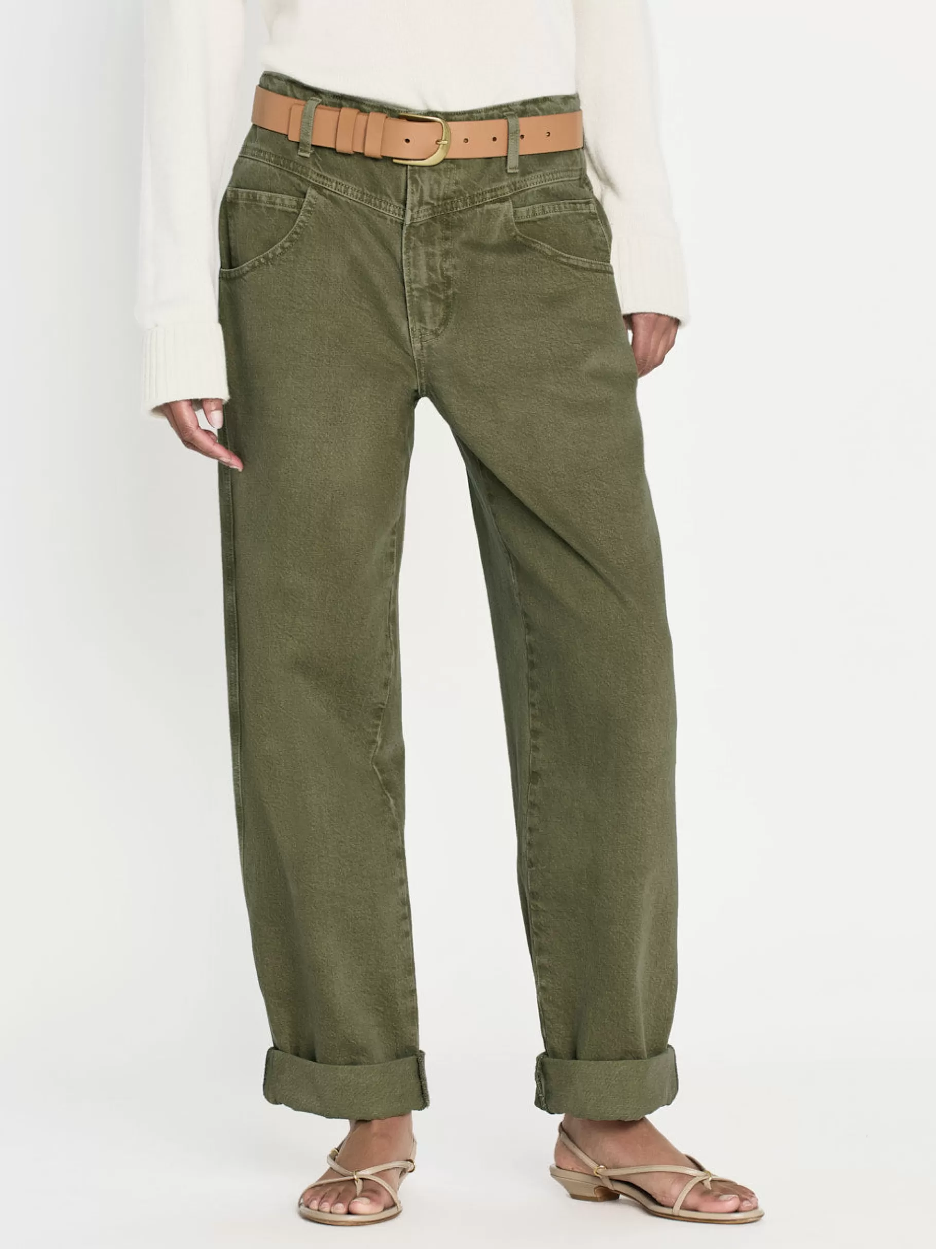 Straight*FRAME 90's Utility Loose in Washed Summer Sage Washedsummersage