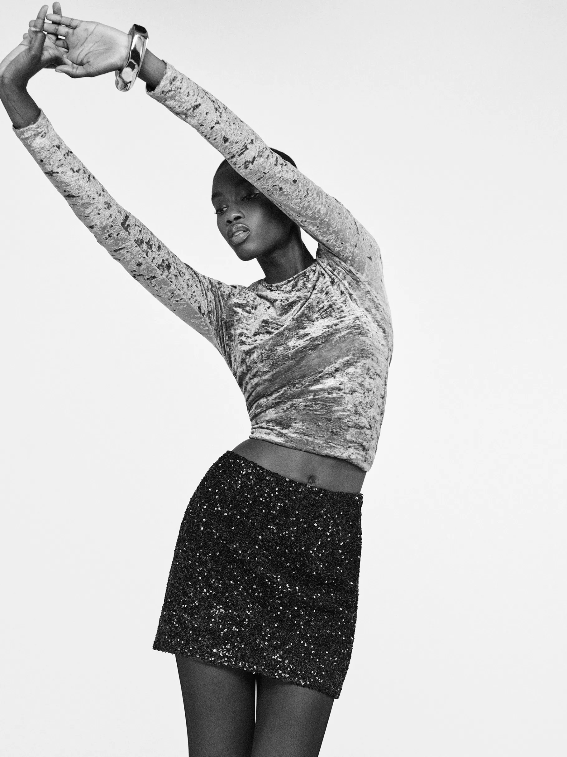 Skirts & Shorts*FRAME Sequin Mini Skirt in Black