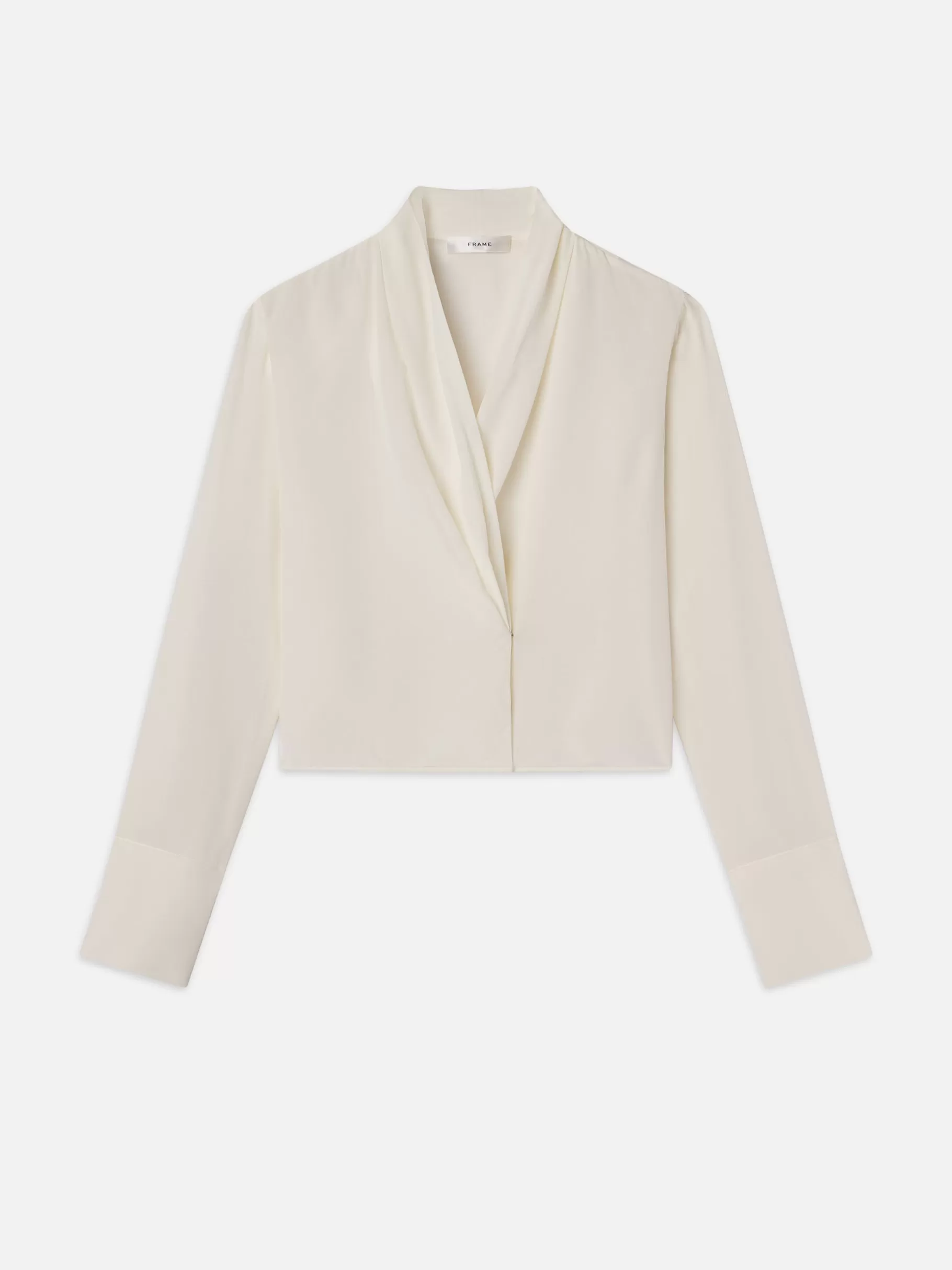 Tops & Blouses*FRAME Shawl Collar Blouse in Cream