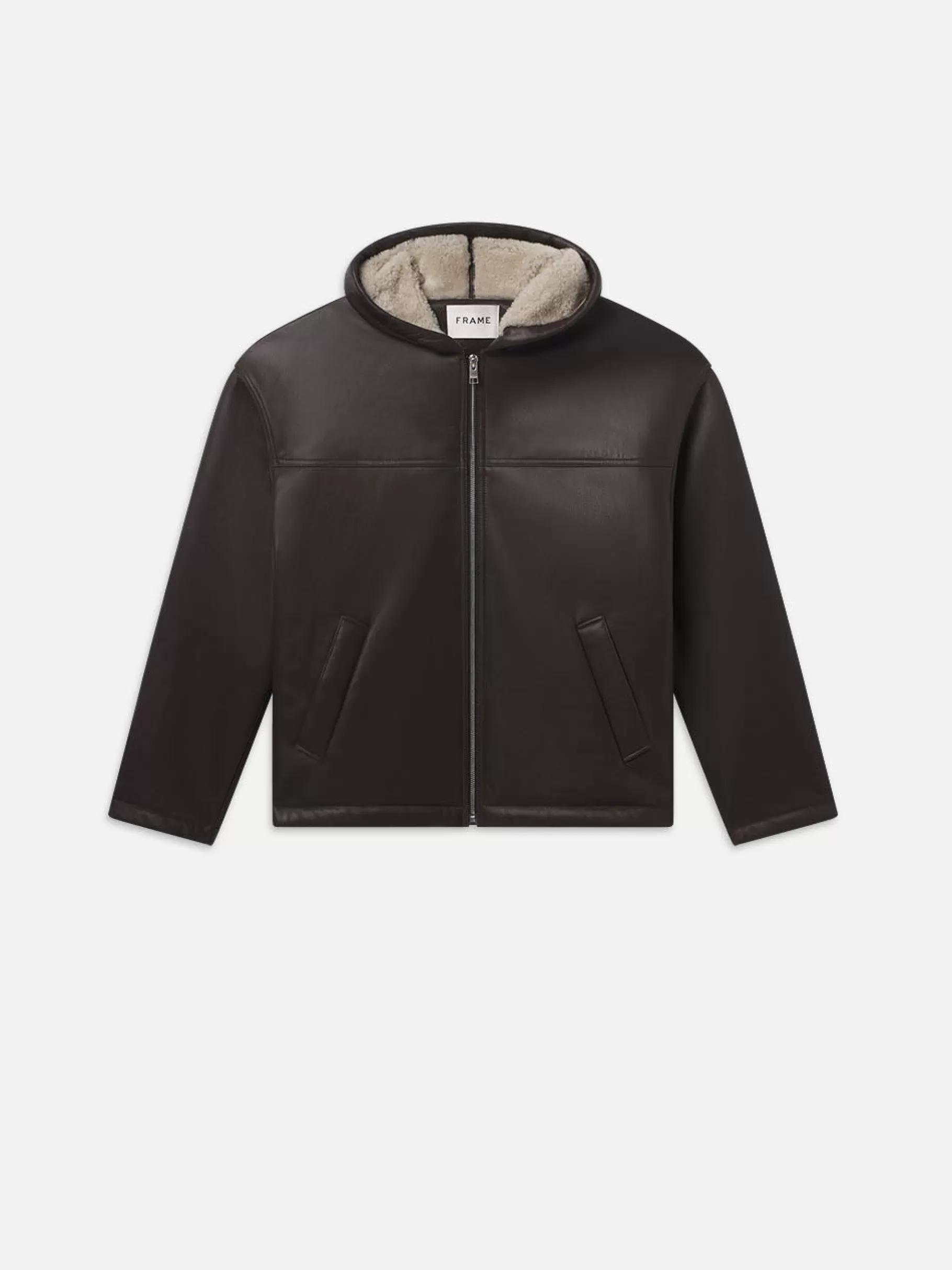 Leather & Suede | Jackets & Coats*FRAME Sherpa Hoodie in Dark Brown Darkbrown
