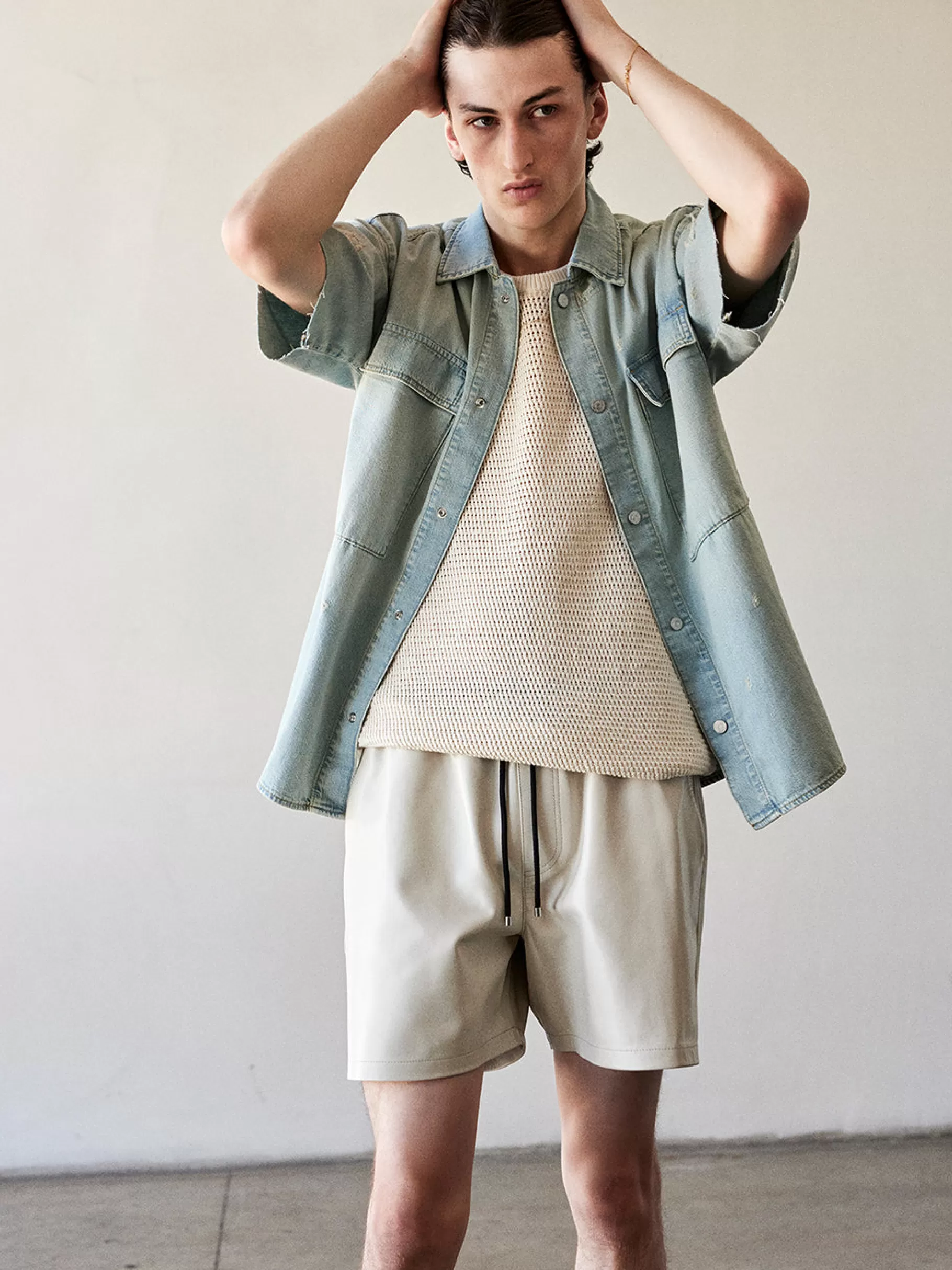 Denim Shirts | Shirts*FRAME Short Sleeve Relaxed Denim Shirt in Oahu