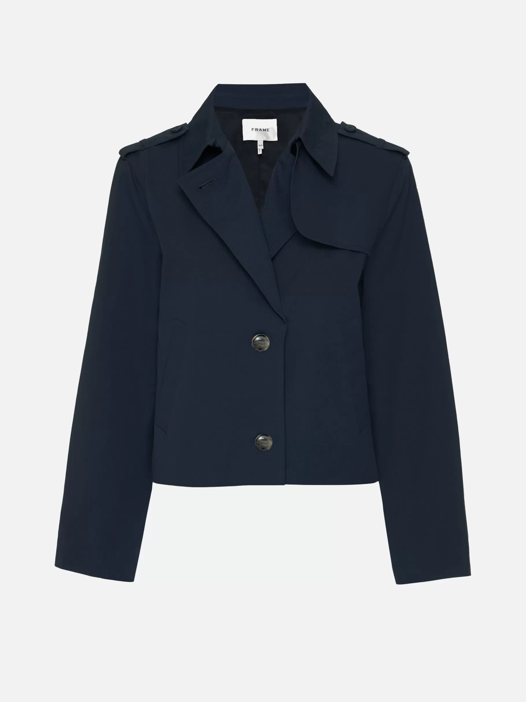 Jackets & Coats*FRAME Short Trench Jacket in Navy