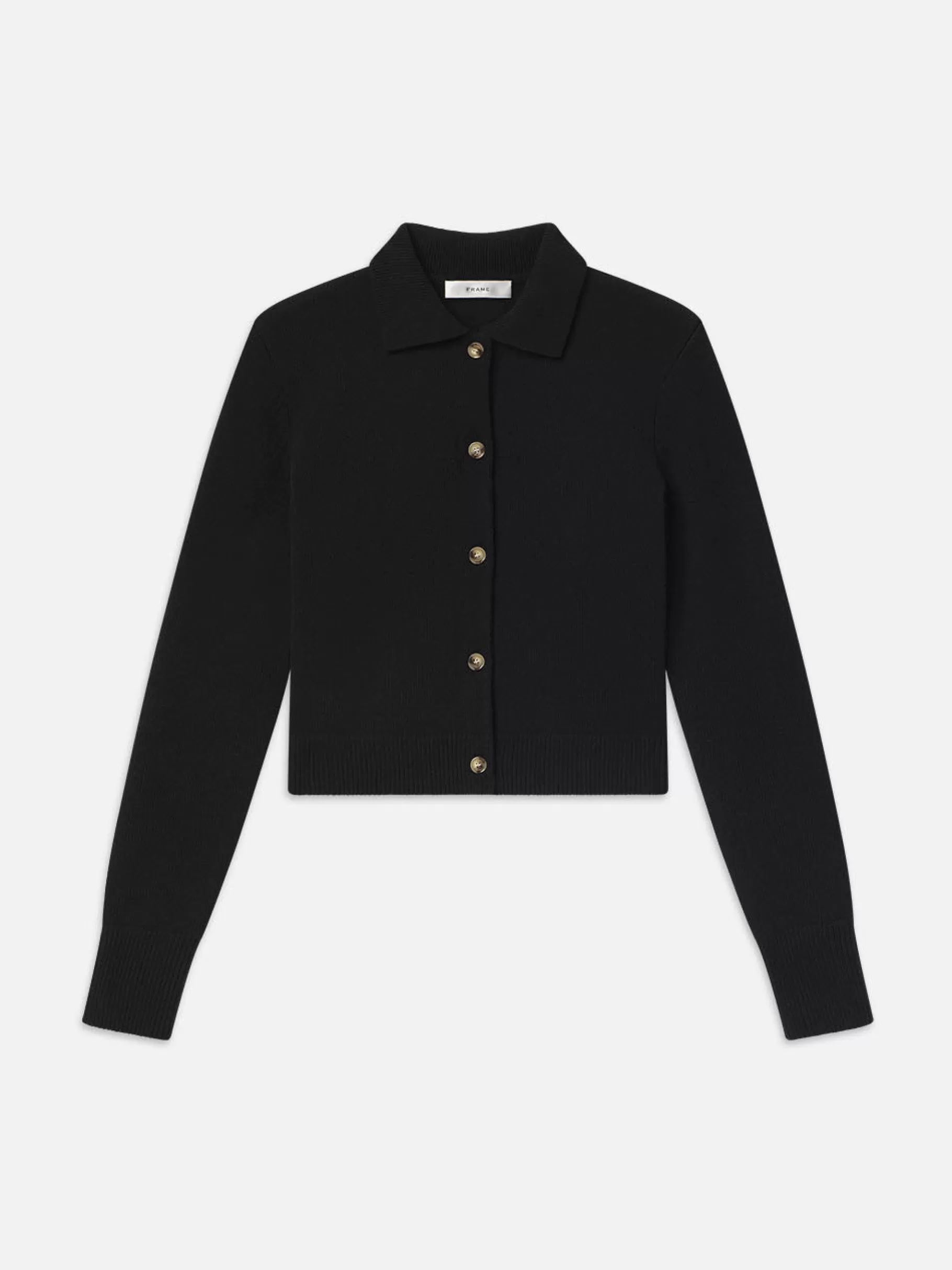 Sweaters*FRAME Shrunken Cashmere Cardi in Black
