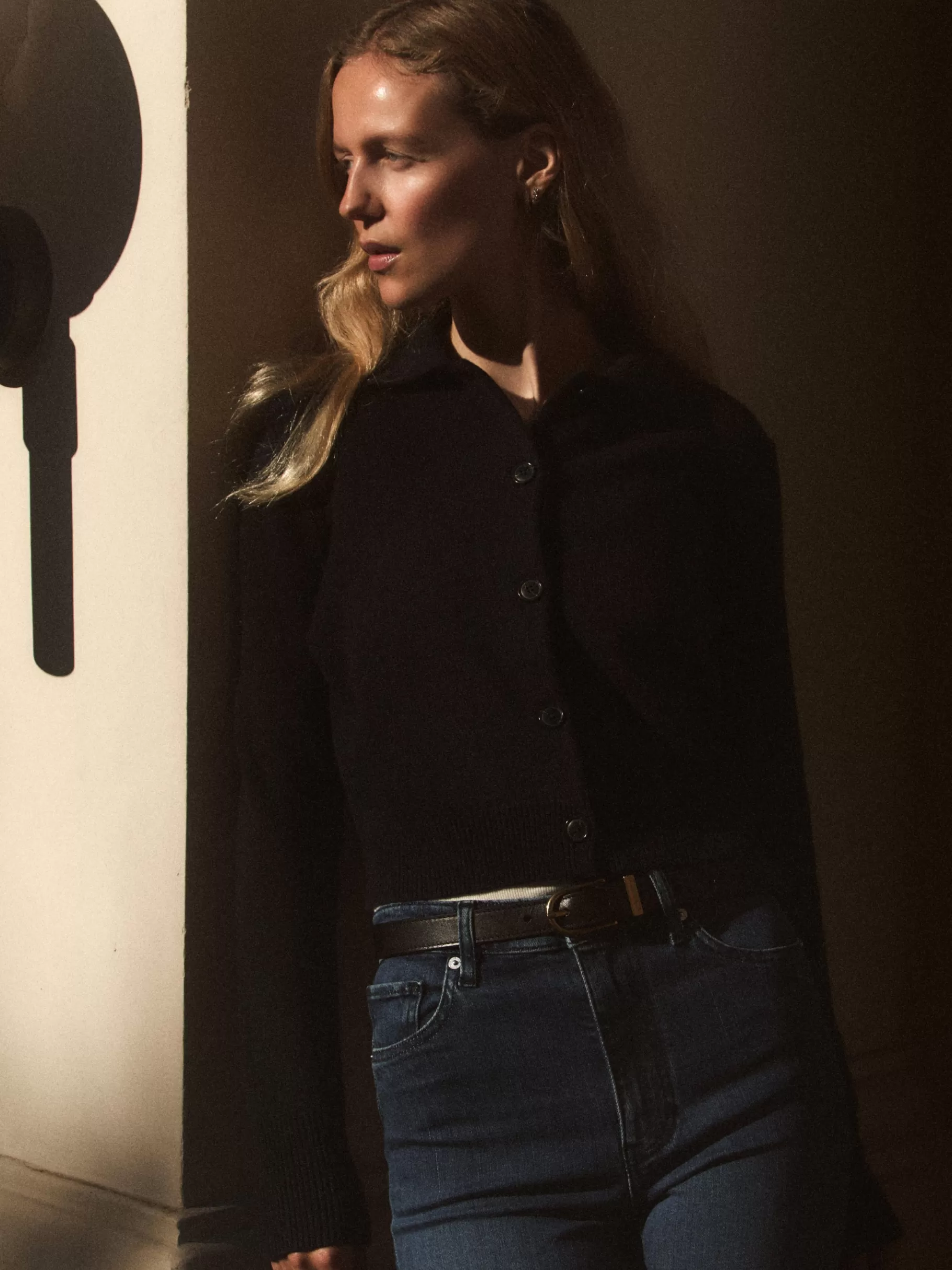 Sweaters*FRAME Shrunken Cashmere Cardi in Navy