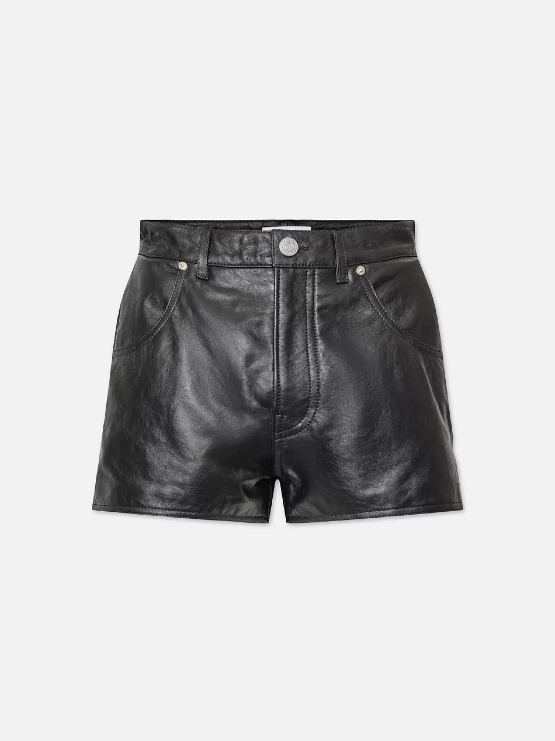 Leather & Suede | Skirts & Shorts*FRAME Side Slit Leather Short in Black