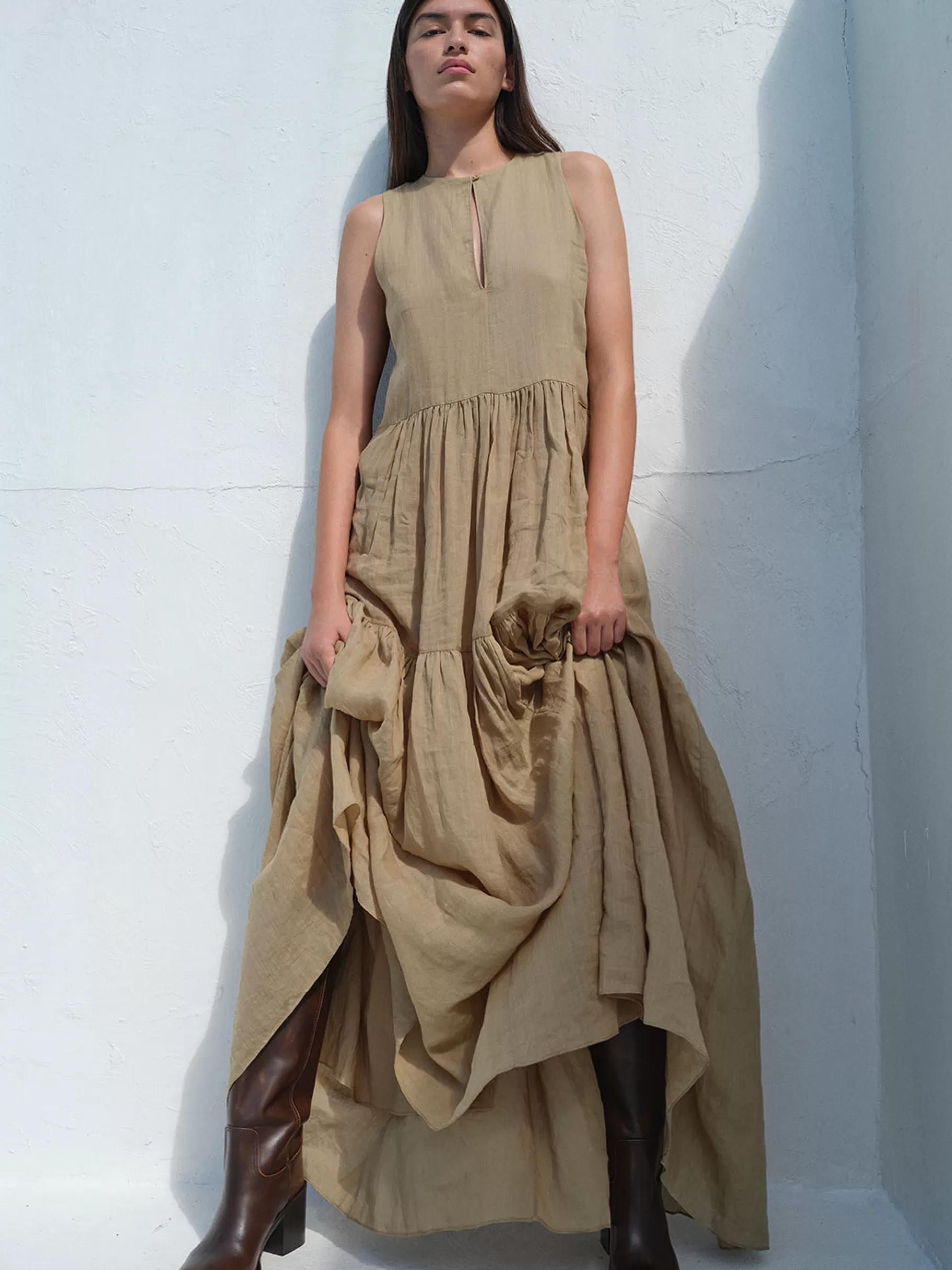 Dresses & Jumpsuits*FRAME Sleeveless Tiered Maxi in Cypress
