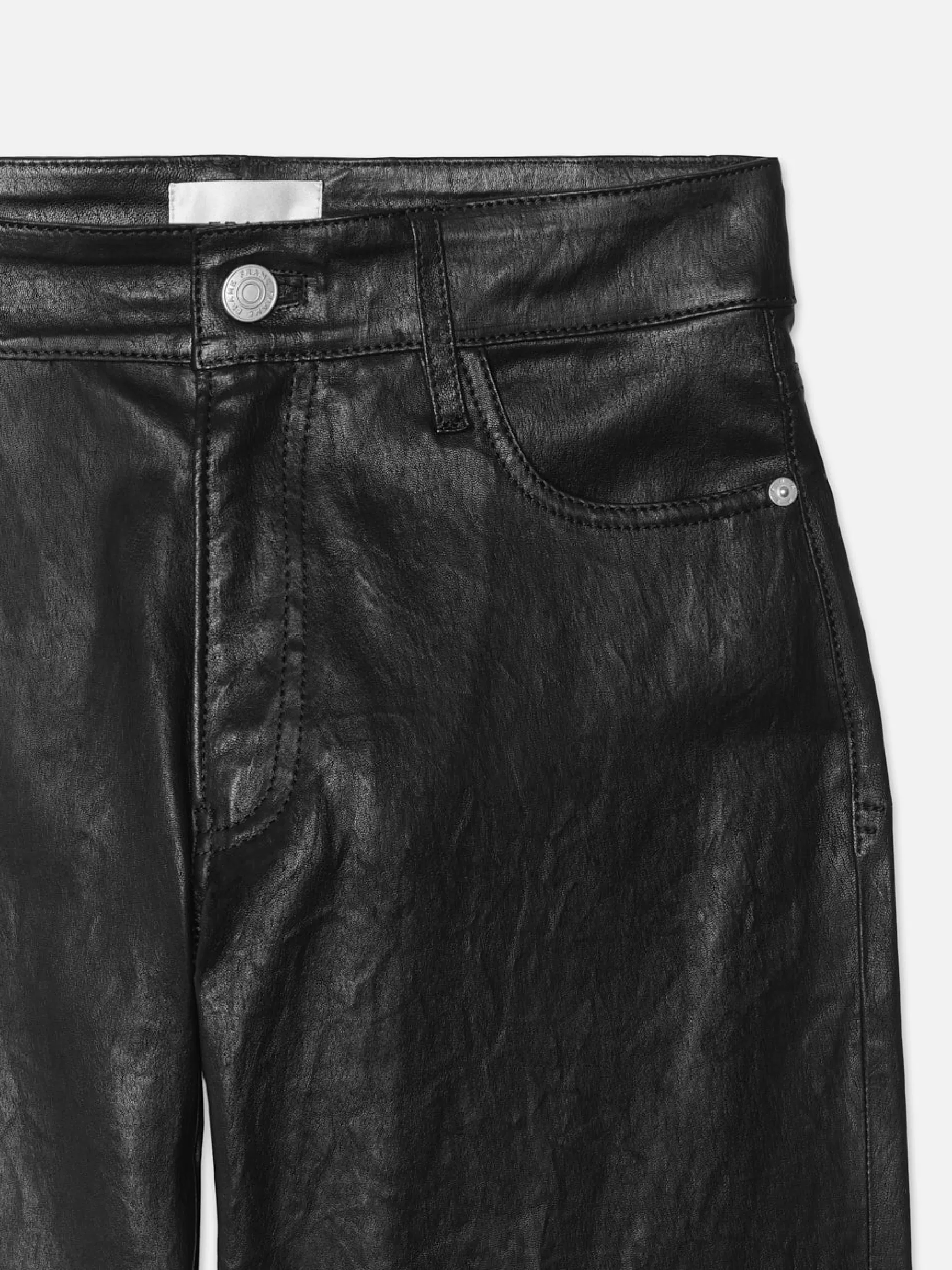 Leather & Suede | Pants*FRAME Slim Palazzo Crop Leather Trouser in Black