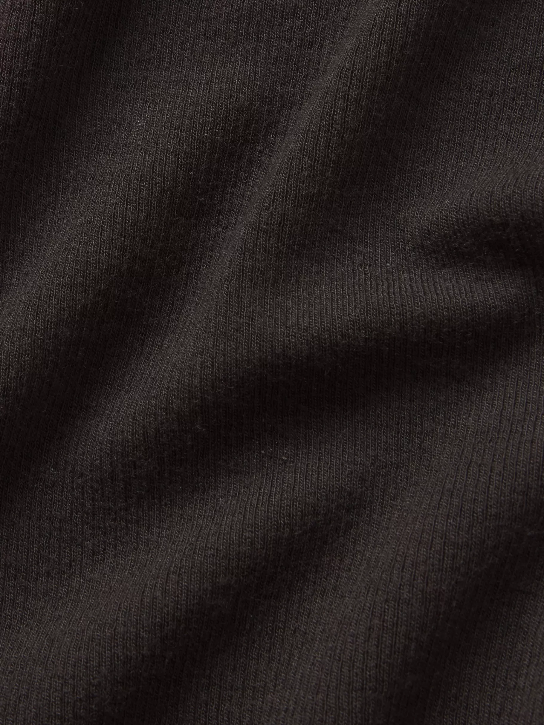 Tanks & Tees*FRAME Slinky Long Sleeve Rib Henley in Chocolate Brown Chocolatebrown