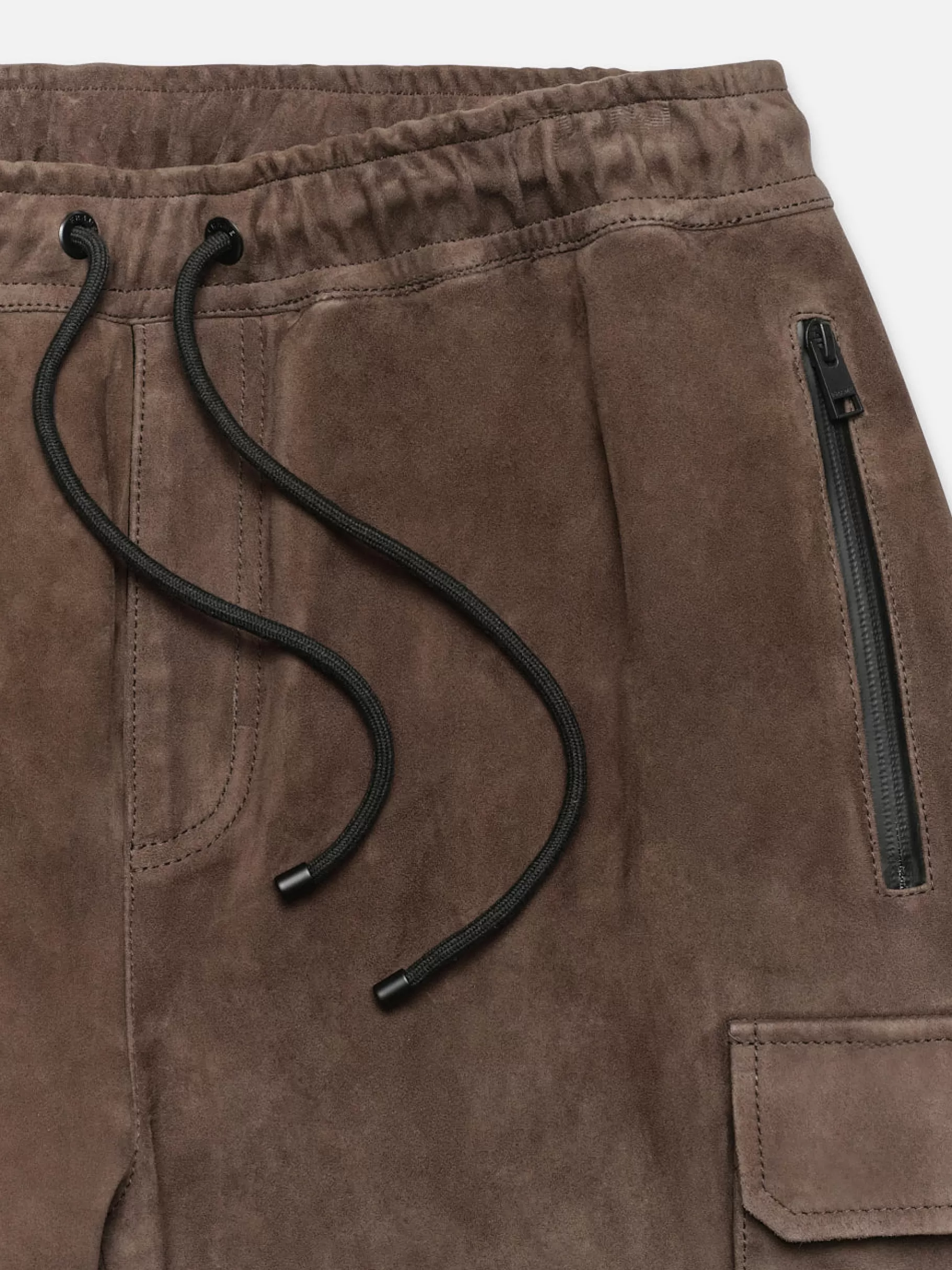 Leather & Suede | Pants & Shorts*FRAME Suede Cargo Jogger in Dark Wood Darkwood