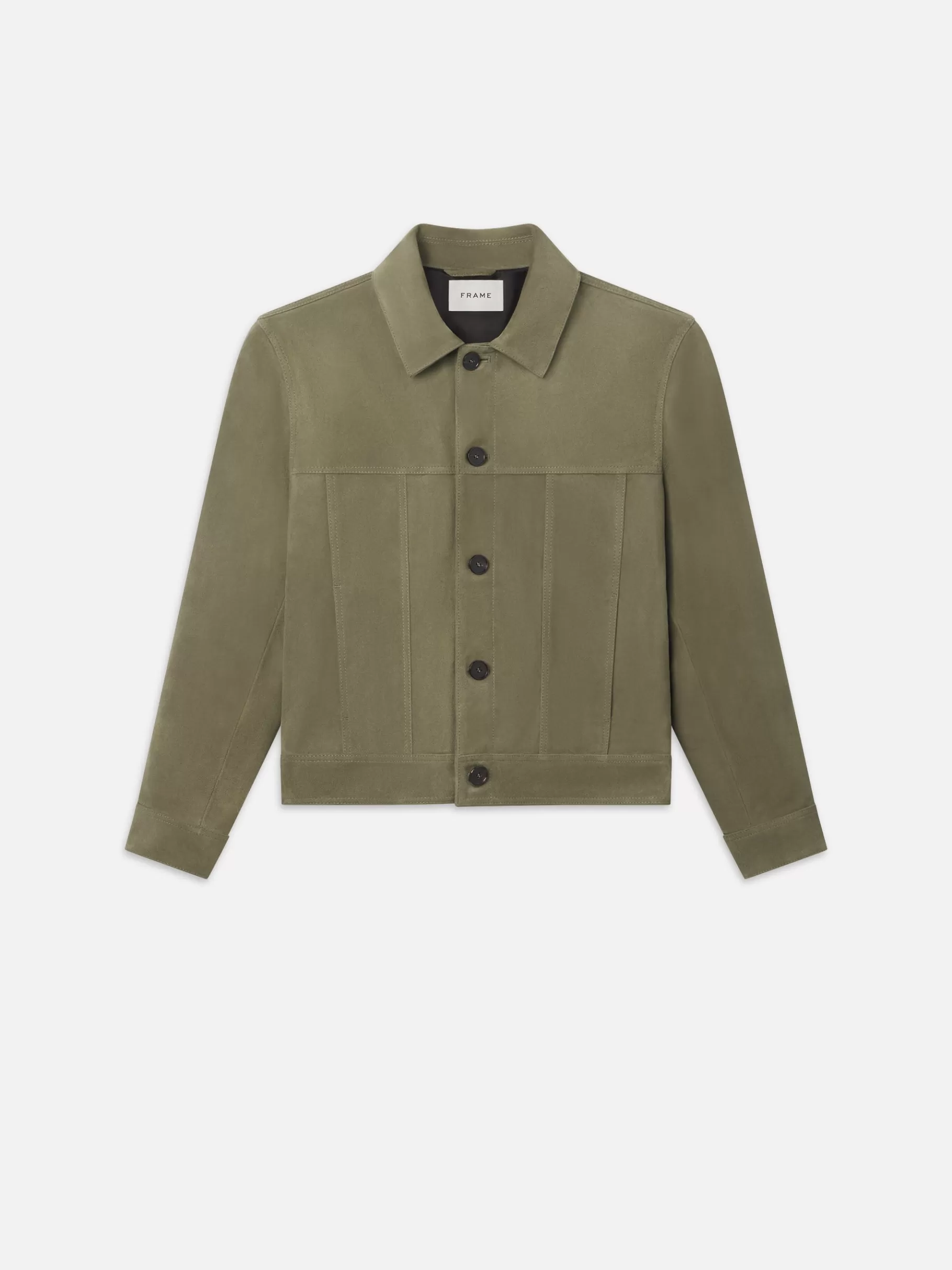 Leather & Suede | Jackets & Coats*FRAME Suede Jacket in Light Olive Lightolive