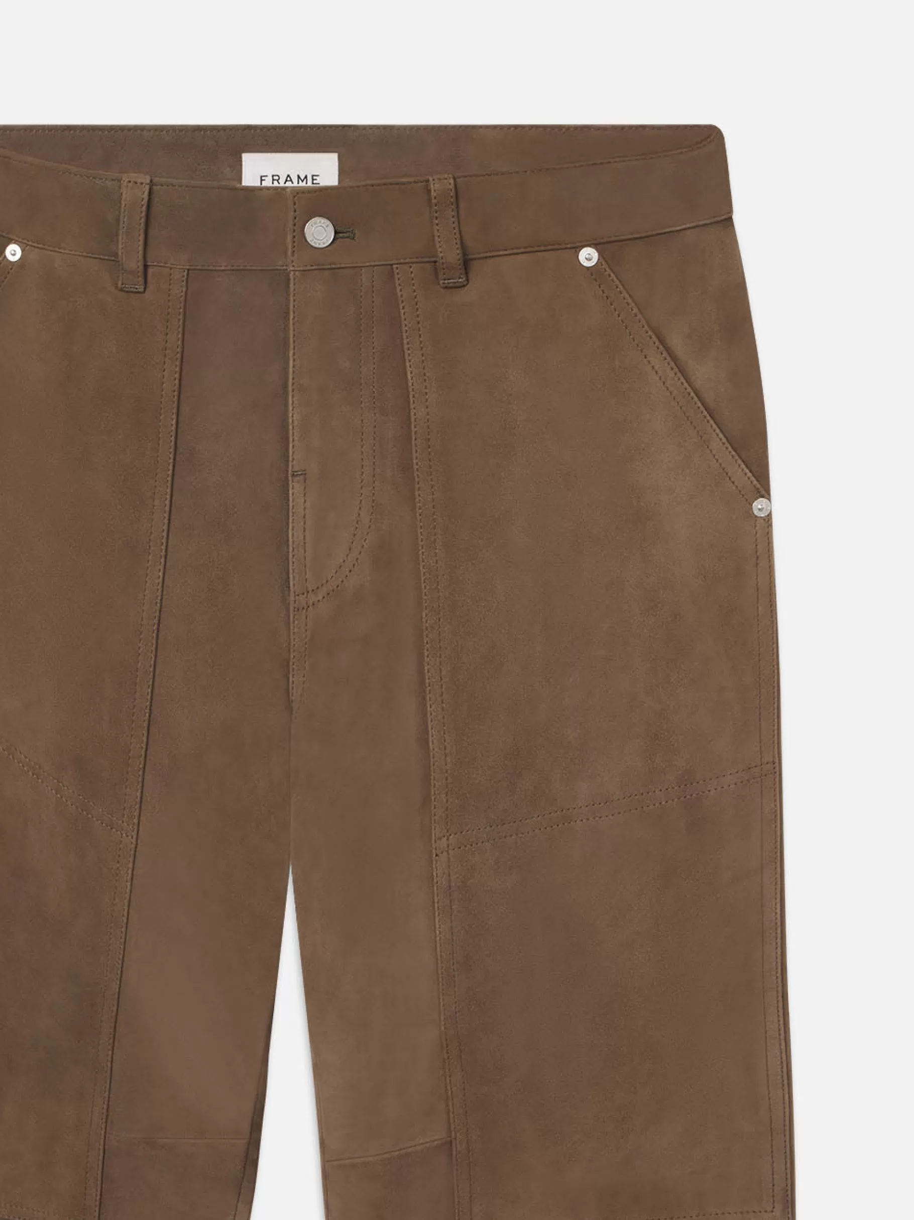 Leather & Suede | Pants & Shorts*FRAME Suede Workwear Pant in Soft Mocha Softmocha