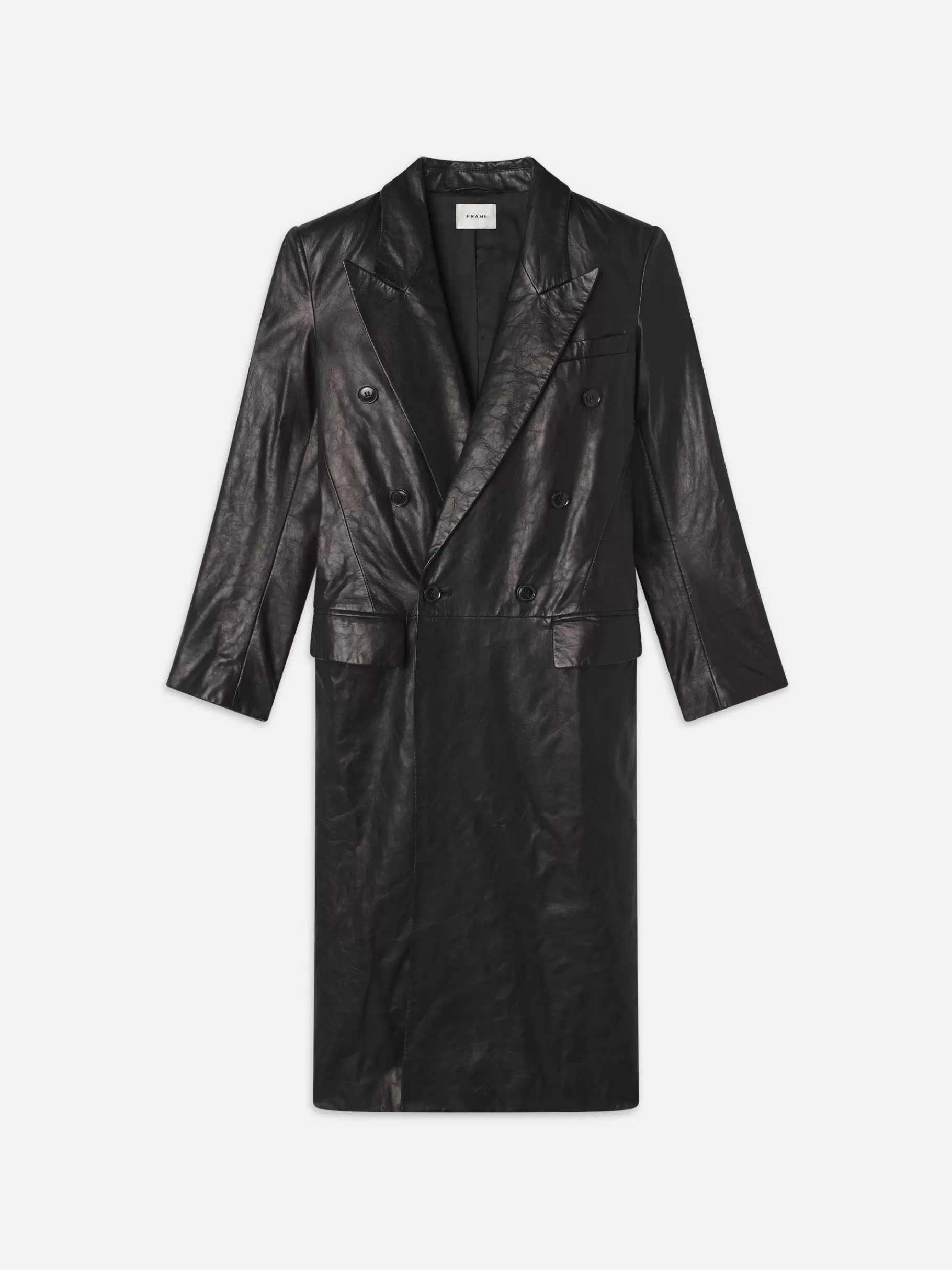 Leather & Suede | Jackets & Coats*FRAME Tailored Leather Coat in Black
