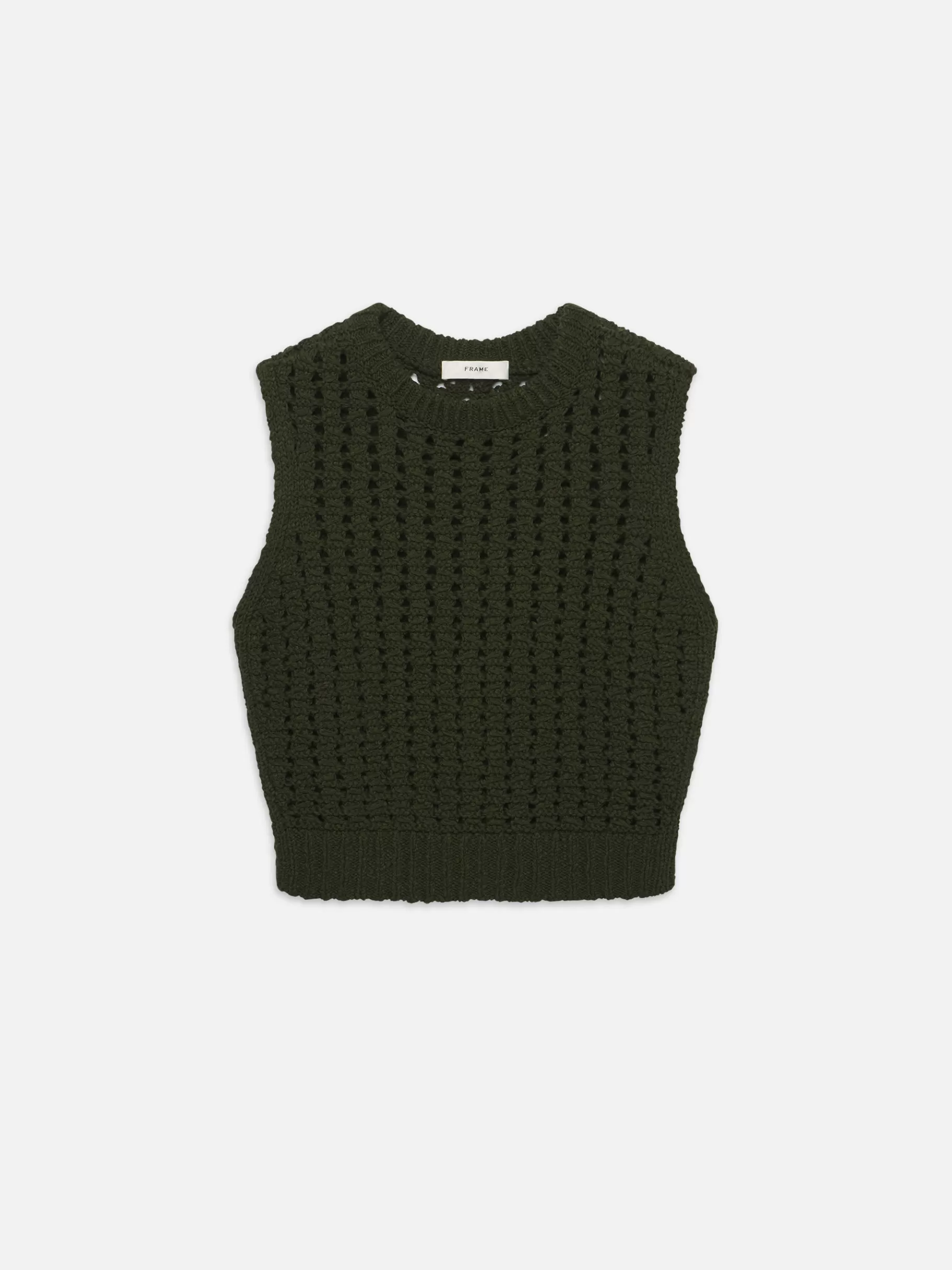 Sweaters*FRAME Tape Yarn Sweater Vest in Military