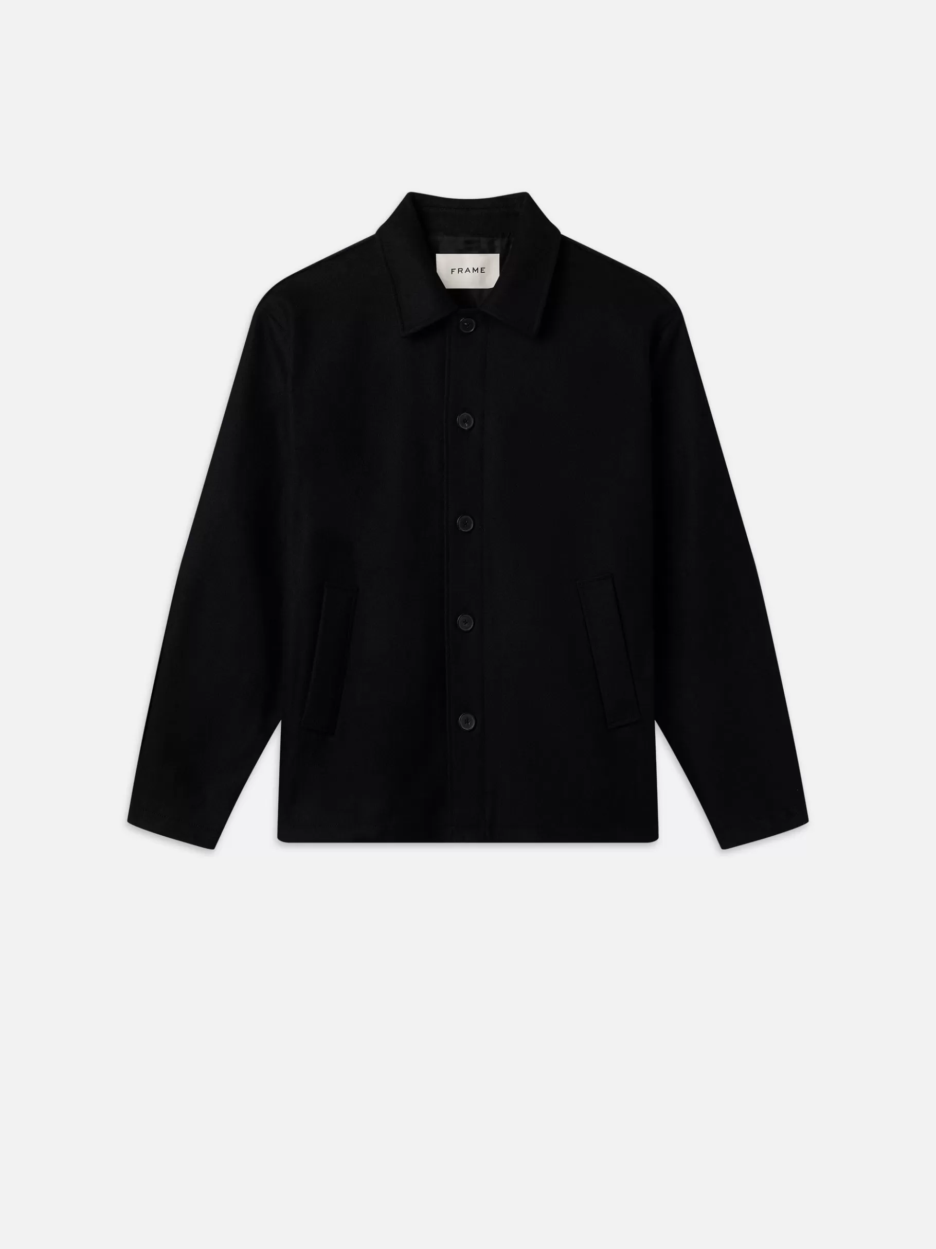 Jackets & Coats*FRAME Textured Overshirt Jacket in Black