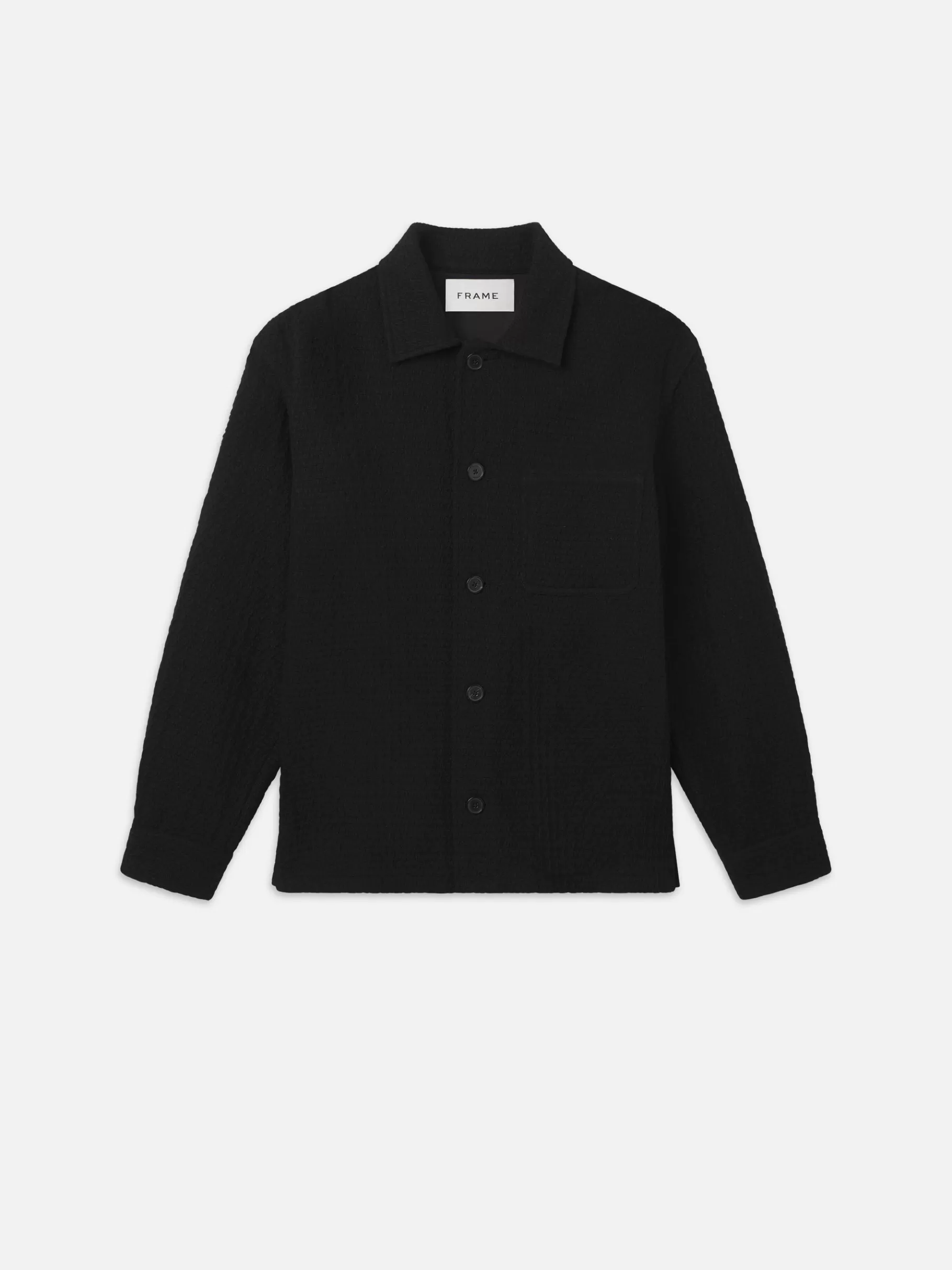 Jackets & Coats | Shirts*FRAME Textured Shirt Jacket in Black
