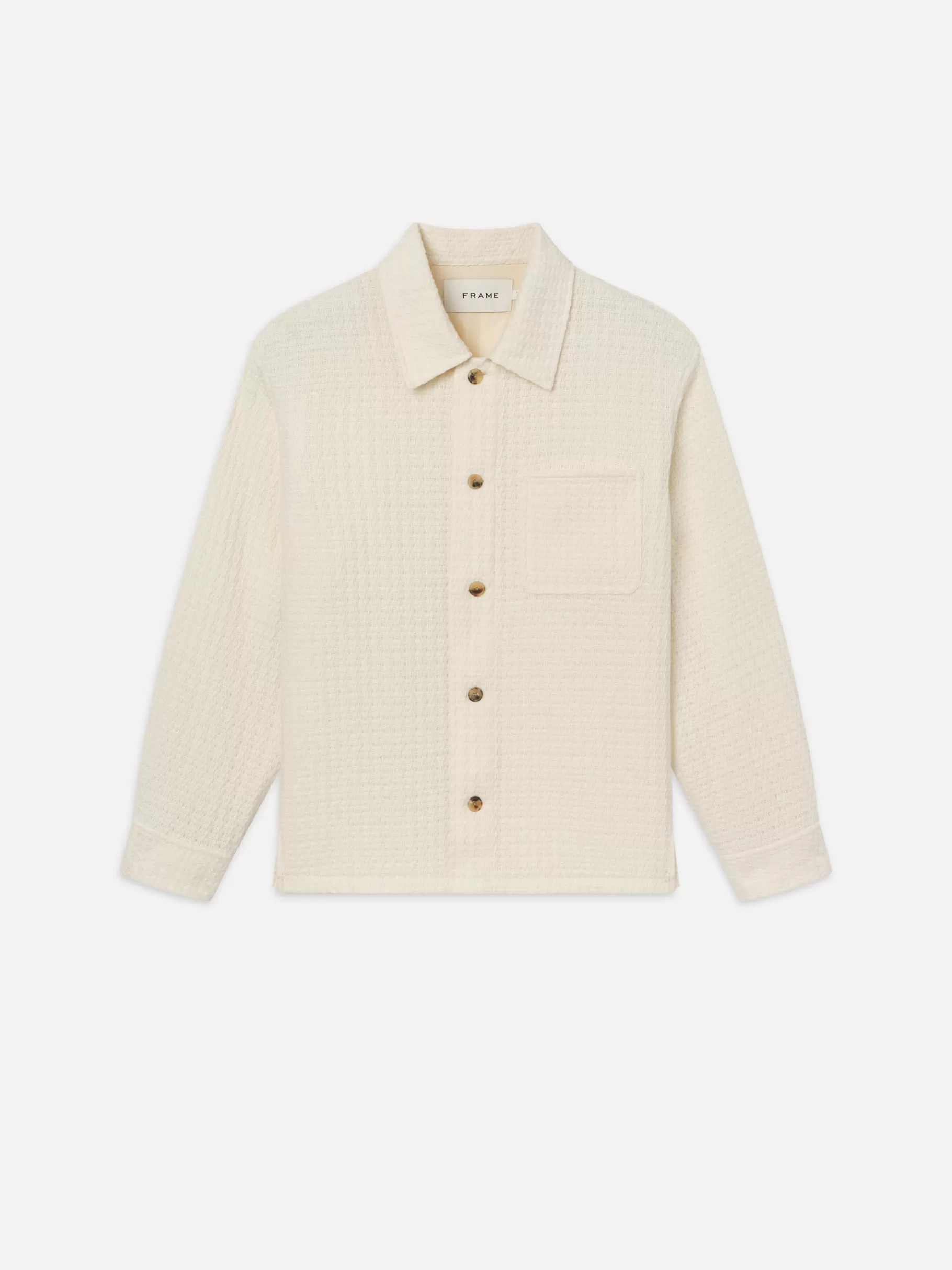 Jackets & Coats*FRAME Textured Shirt Jacket in Off White Offwhite