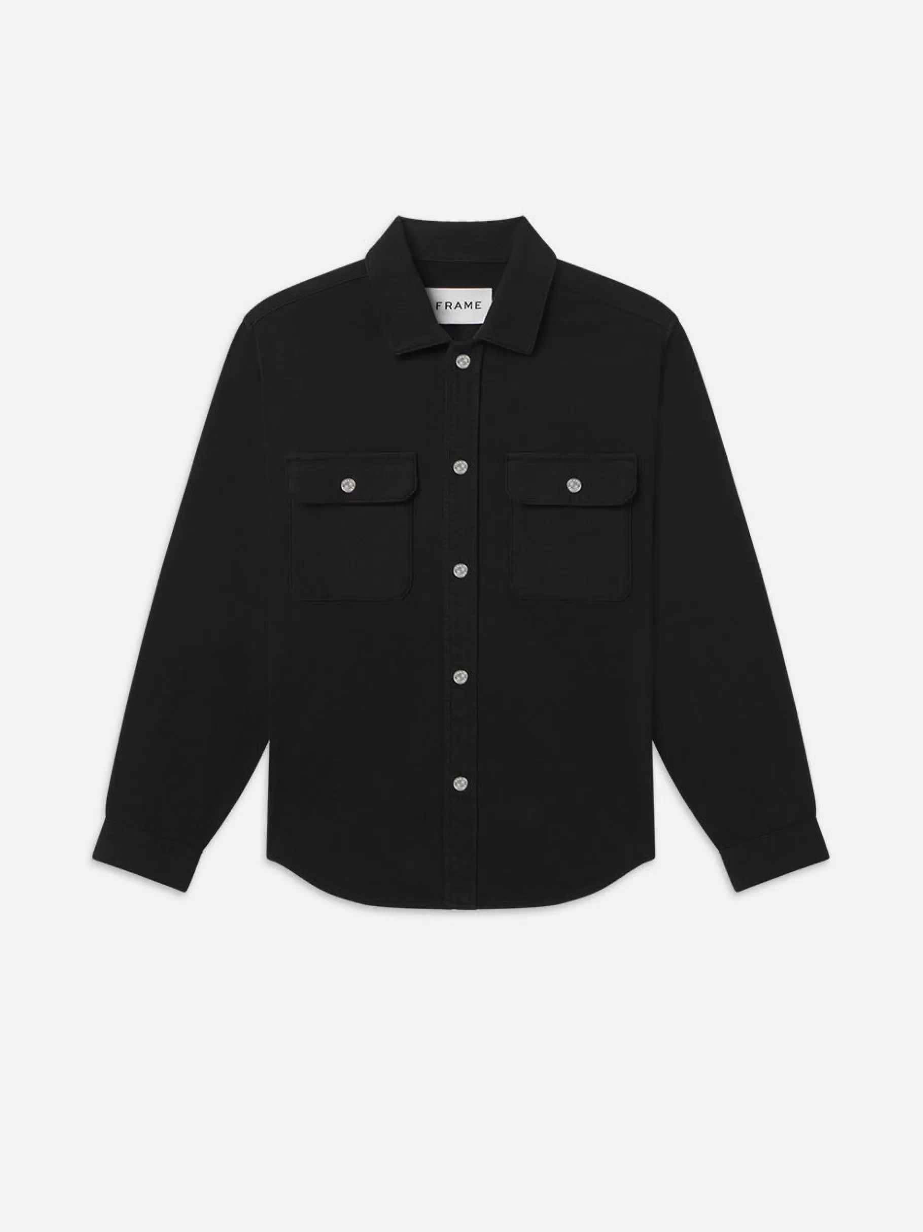 Jackets & Coats | Shirts*FRAME Textured Terry Overshirt in Black