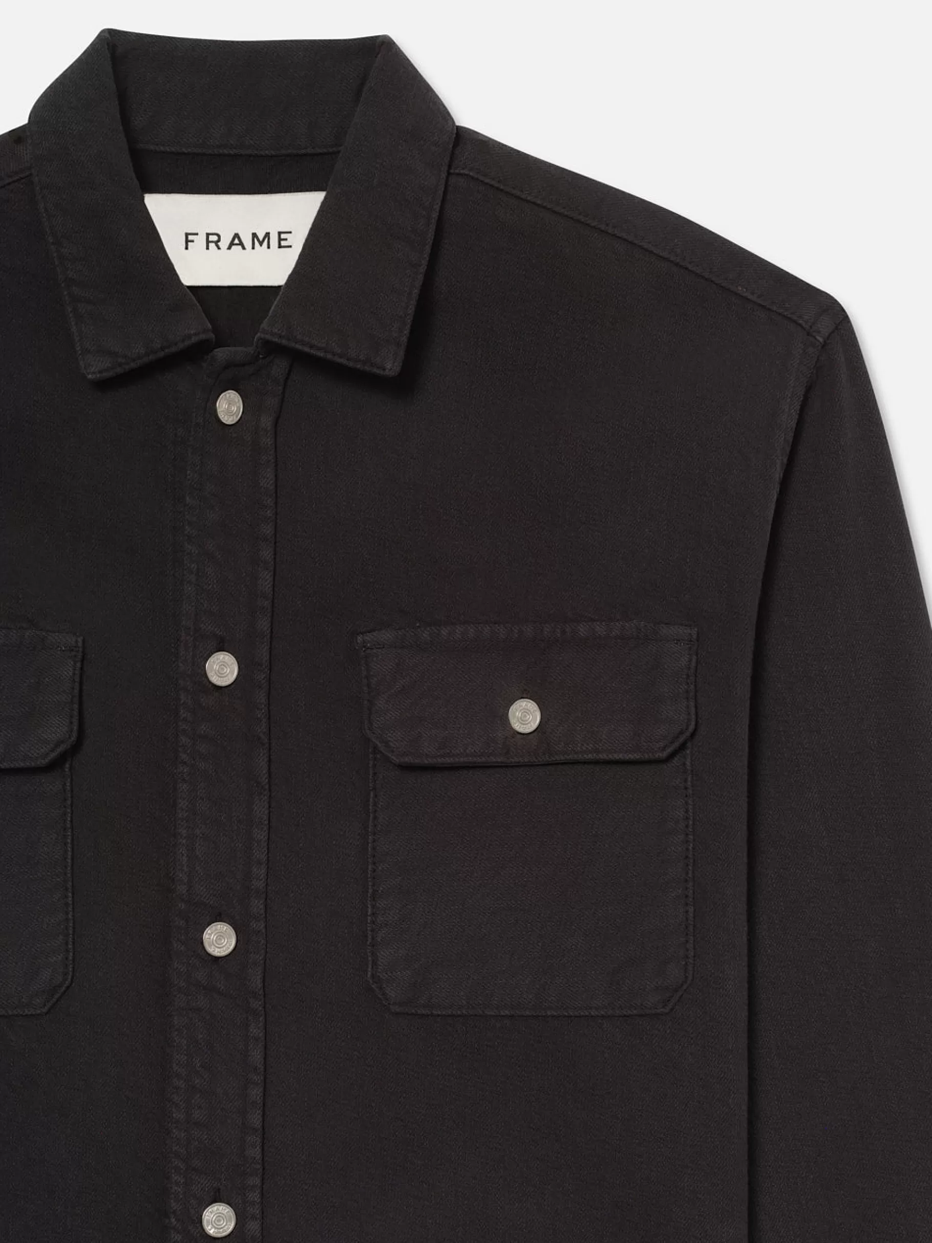 Jackets & Coats*FRAME Textured Terry Overshirt in Navy