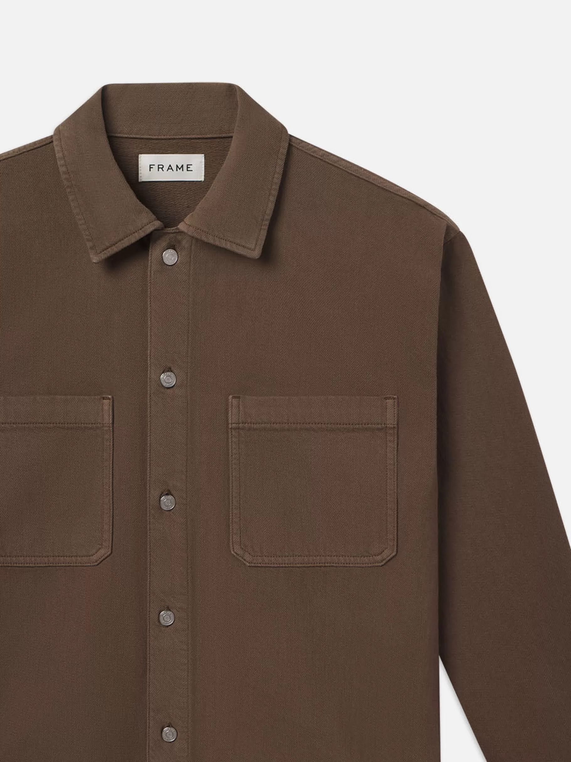 Jackets & Coats | Shirts*FRAME Textured Terry Relaxed Shirt in Soft Mocha Softmocha