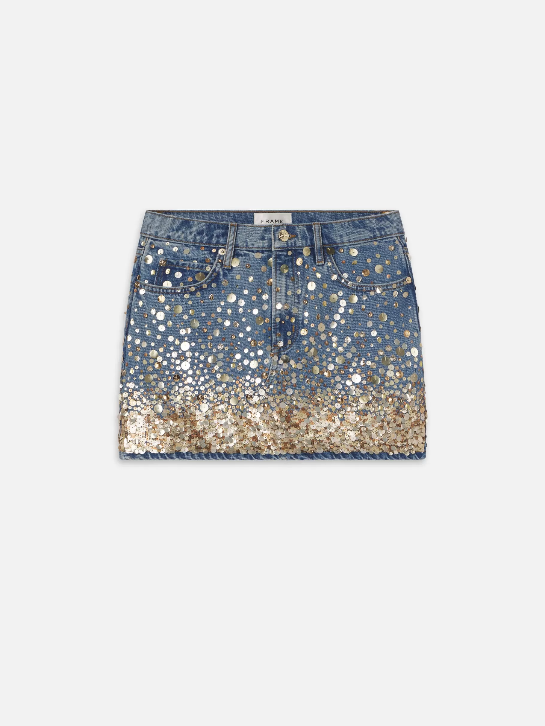 Skirts & Shorts*FRAME The Atelier Champagne Skirt in Gold Embellished Goldembellished