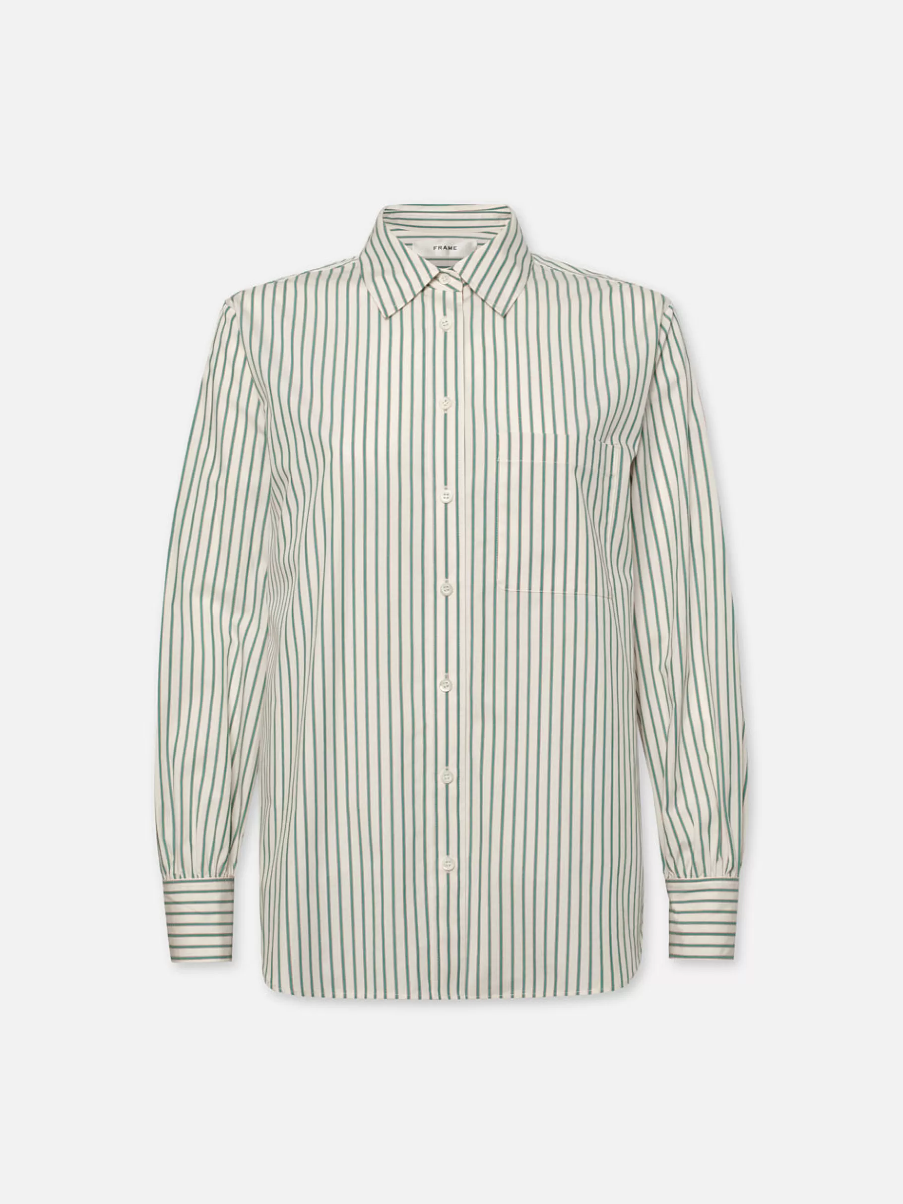 Tops & Blouses*FRAME The Borrowed Pocket Shirt in Green Gem Multi Greengemmulti