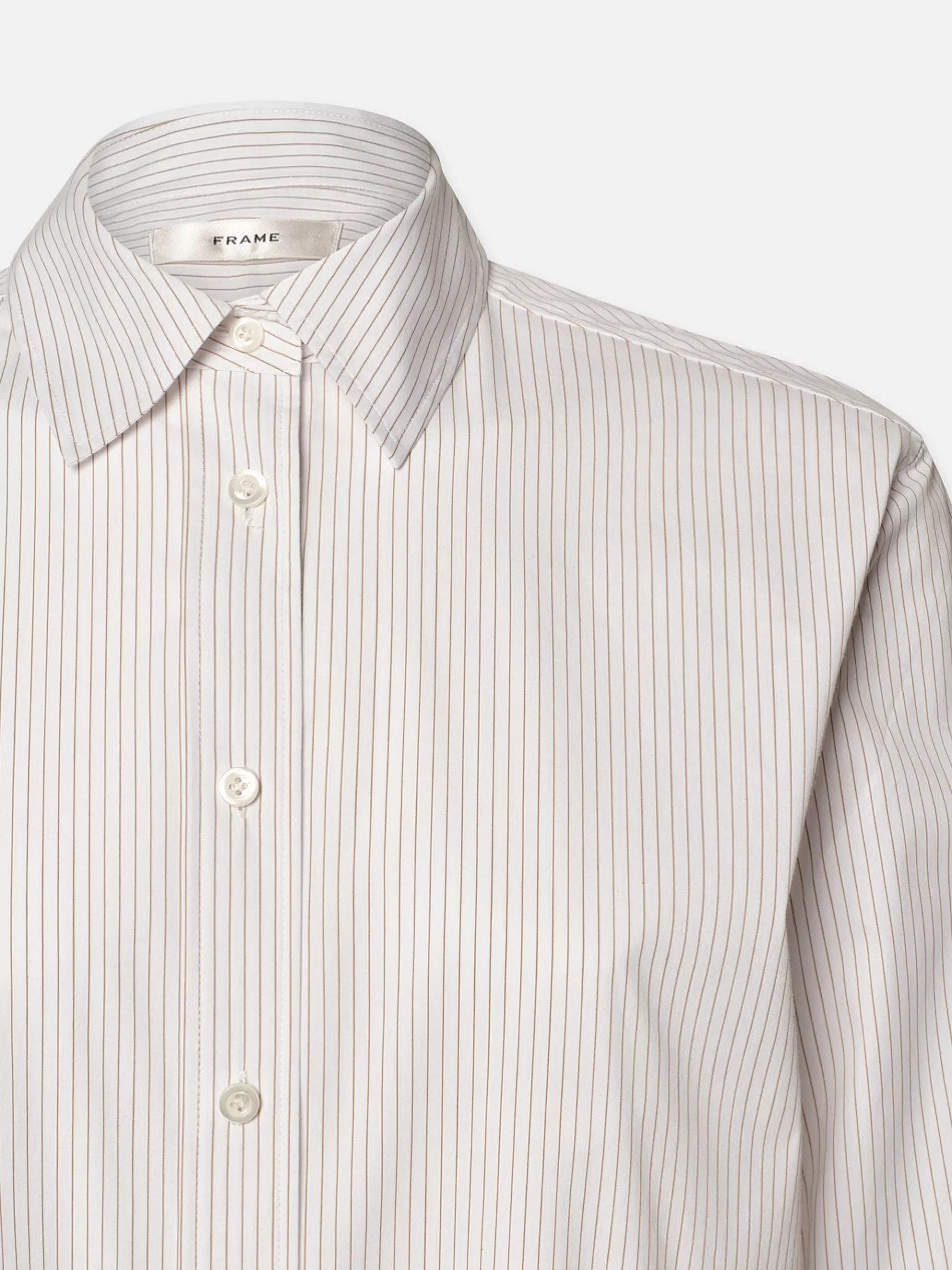 Tops & Blouses*FRAME The Borrowed Shirt in White Multi Whitemulti