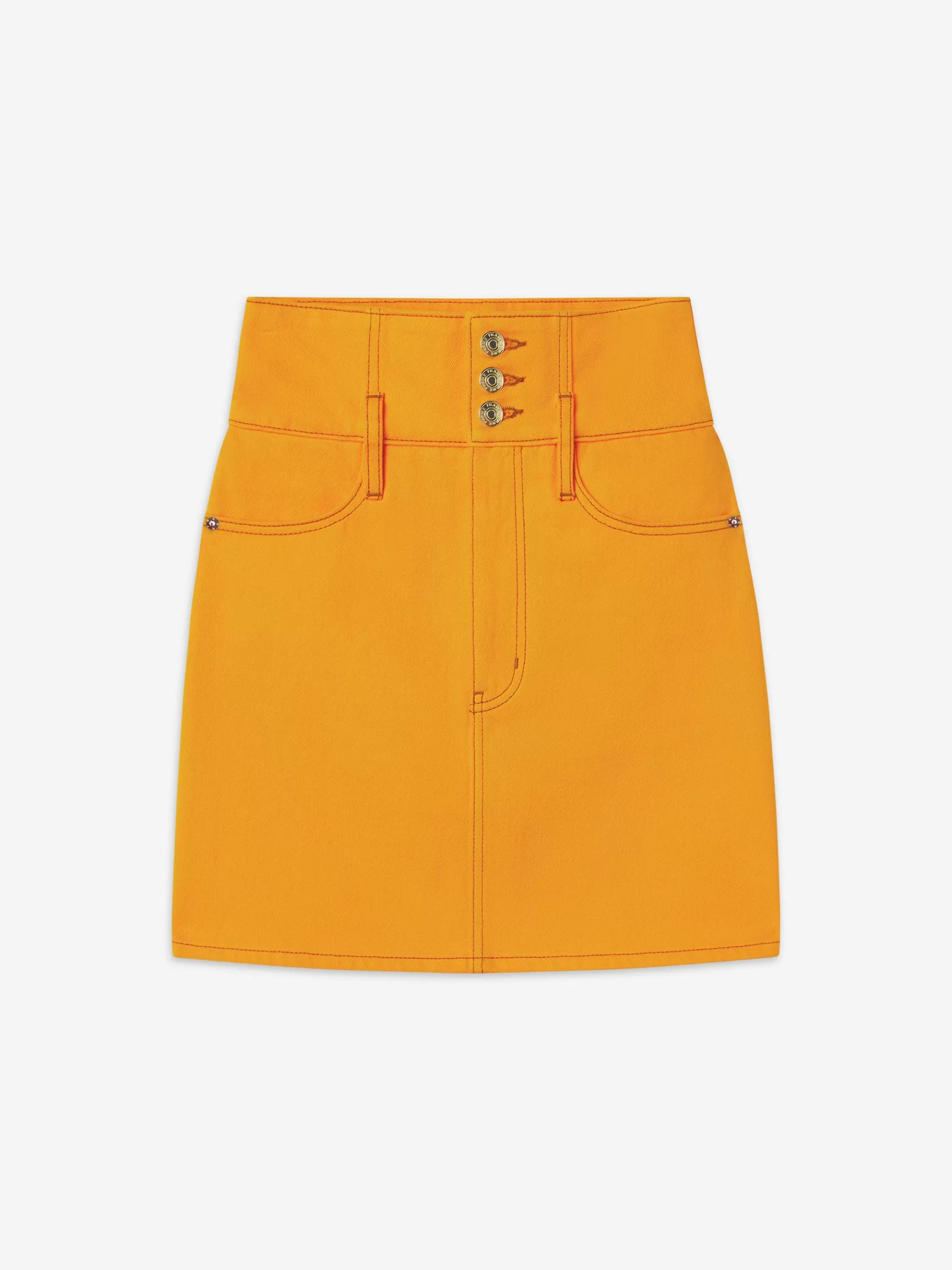 Skirts & Shorts*FRAME The Corset Mini Skirt in Marigold
