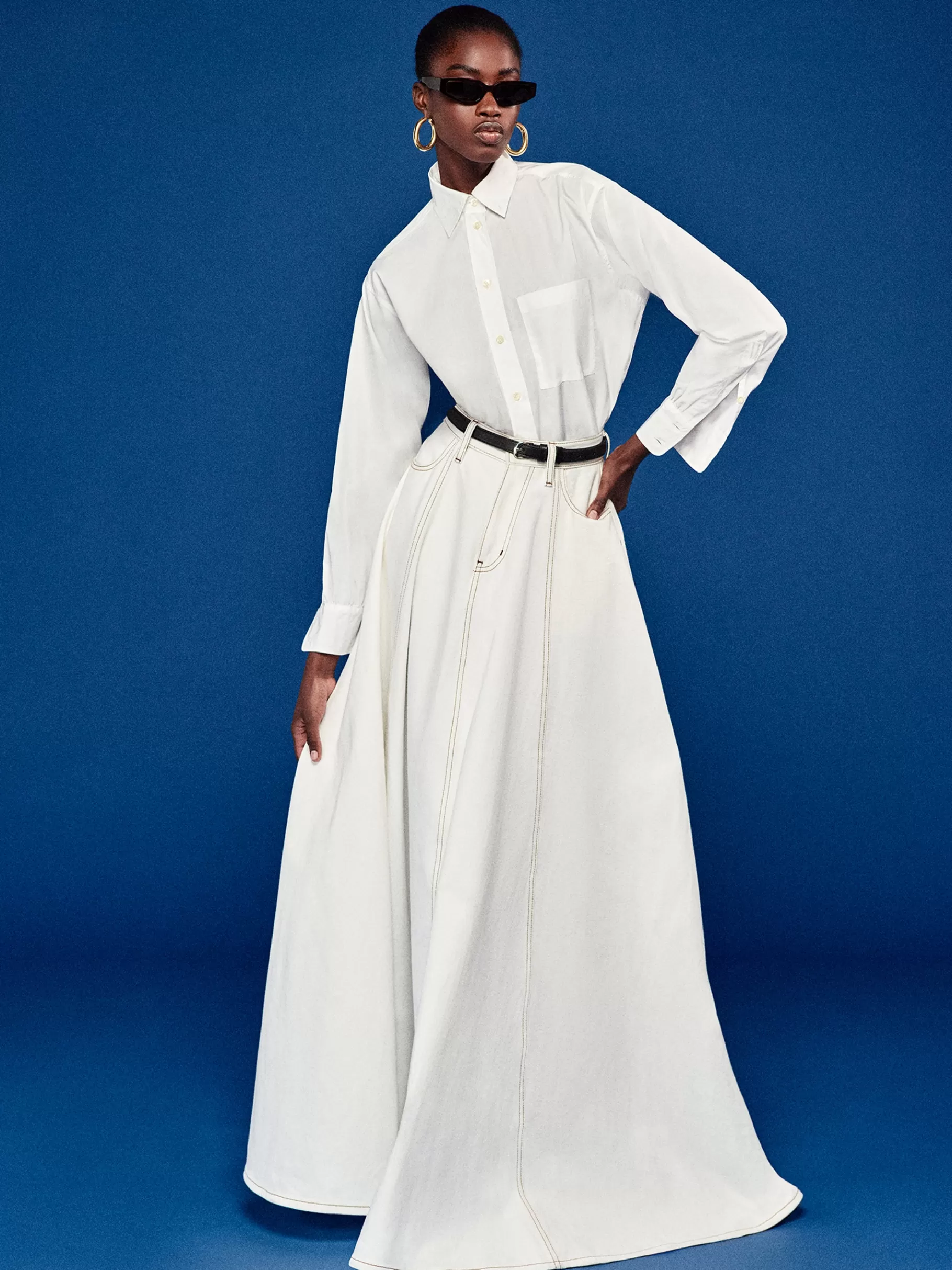 Skirts & Shorts*FRAME The Denim Ball Skirt in White