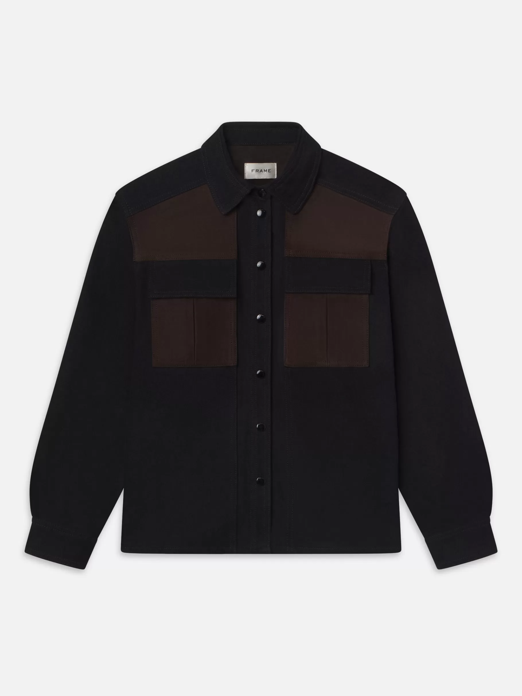 Tops & Blouses*FRAME The Equestrian Shirt in Trouble Suede Troublesuede