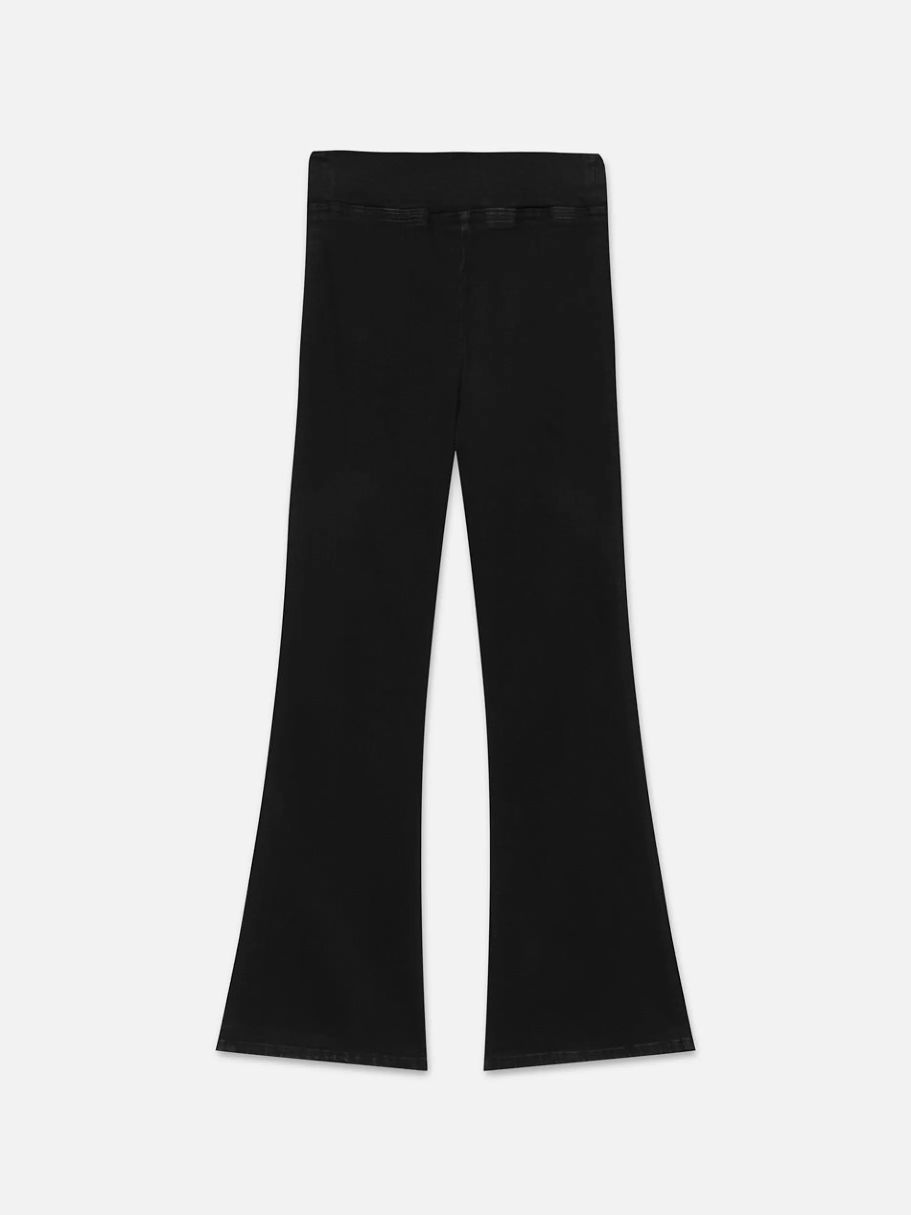 Bootcut*FRAME The Jetset Crop Mini Boot in Sheen Noir Sheennoir