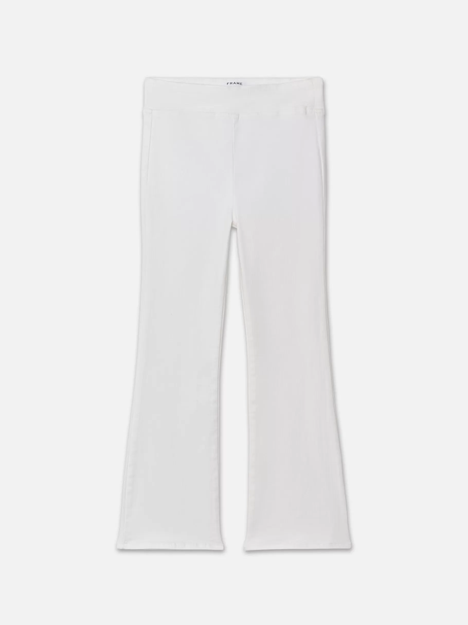 Bootcut*FRAME The Jetset Crop Mini Boot in White